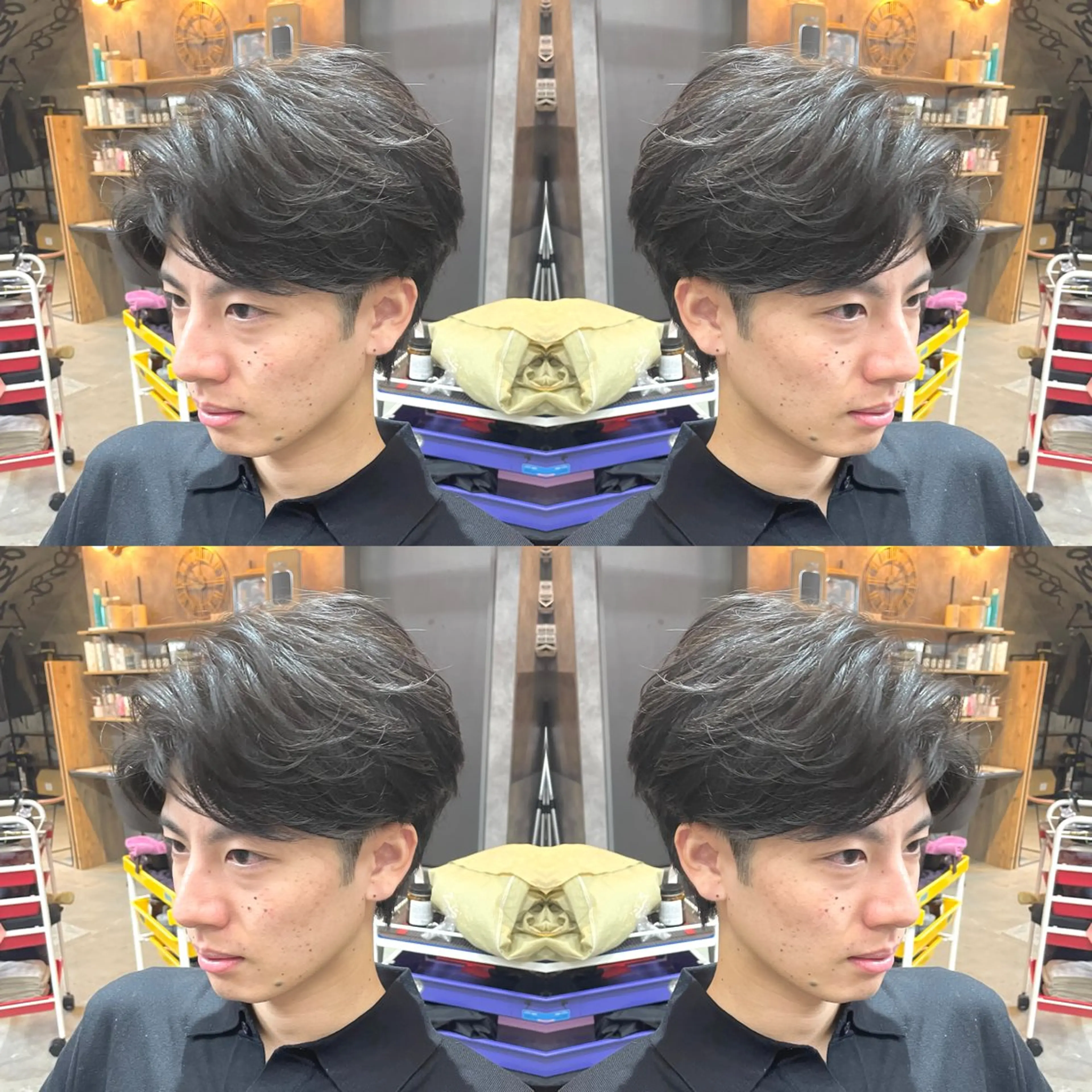 🔥 スタイリングを楽に 🔥🪽フェザーパーマ🪽【1日1人限定】メンズカット➕パーマ➕髪質改善内部トリートメント✨の写真