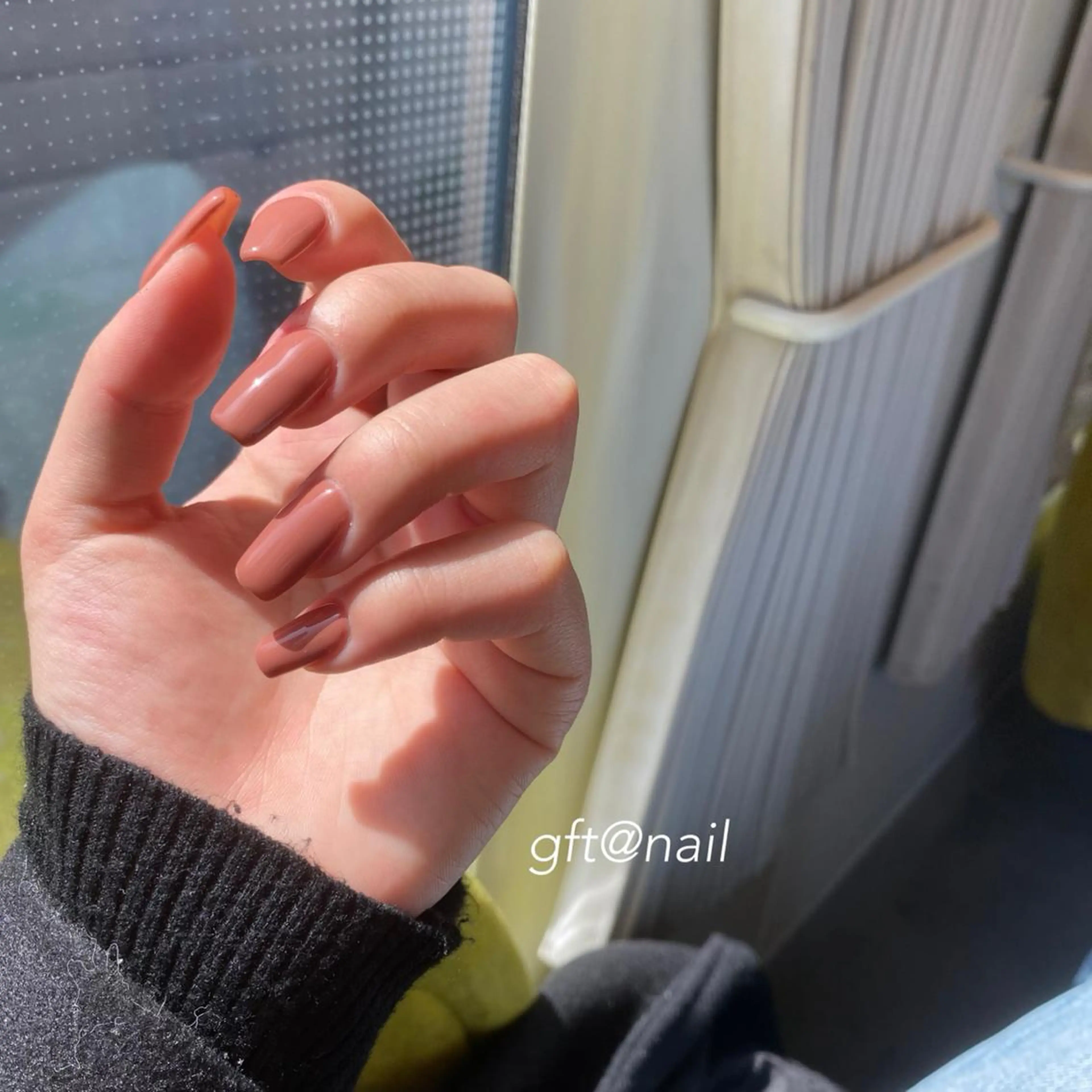 ネイル オレンジ ピンク 春ネイル ハンドネイル etorca nailのネイルデザイン