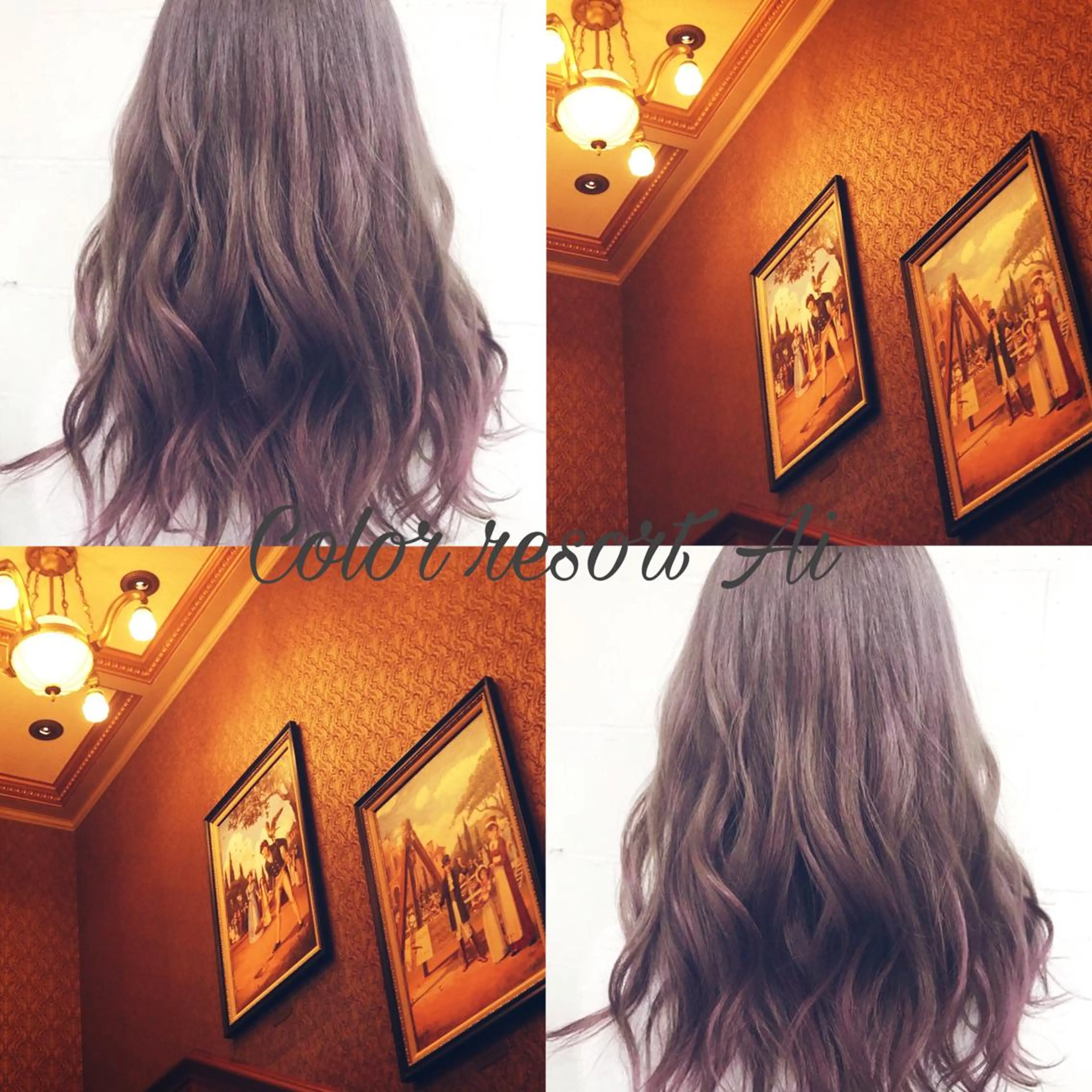 ロング カラー パーマ 透明感カラー 青柳凌平のヘアスタイル