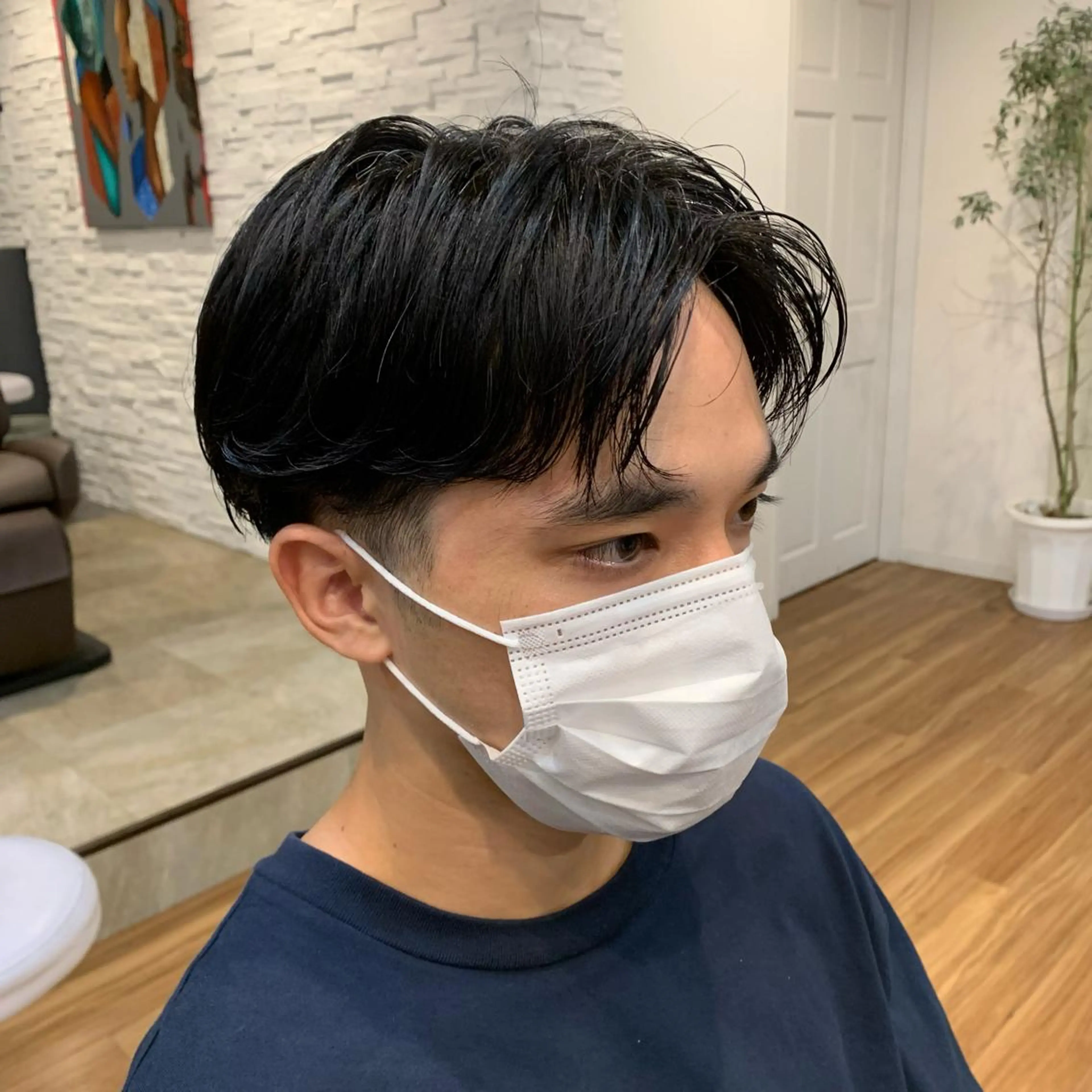 パーマ メンズ センターパート メンズパーマ 【韓国風くびれヘア】 joule小木曽輝のヘアスタイル