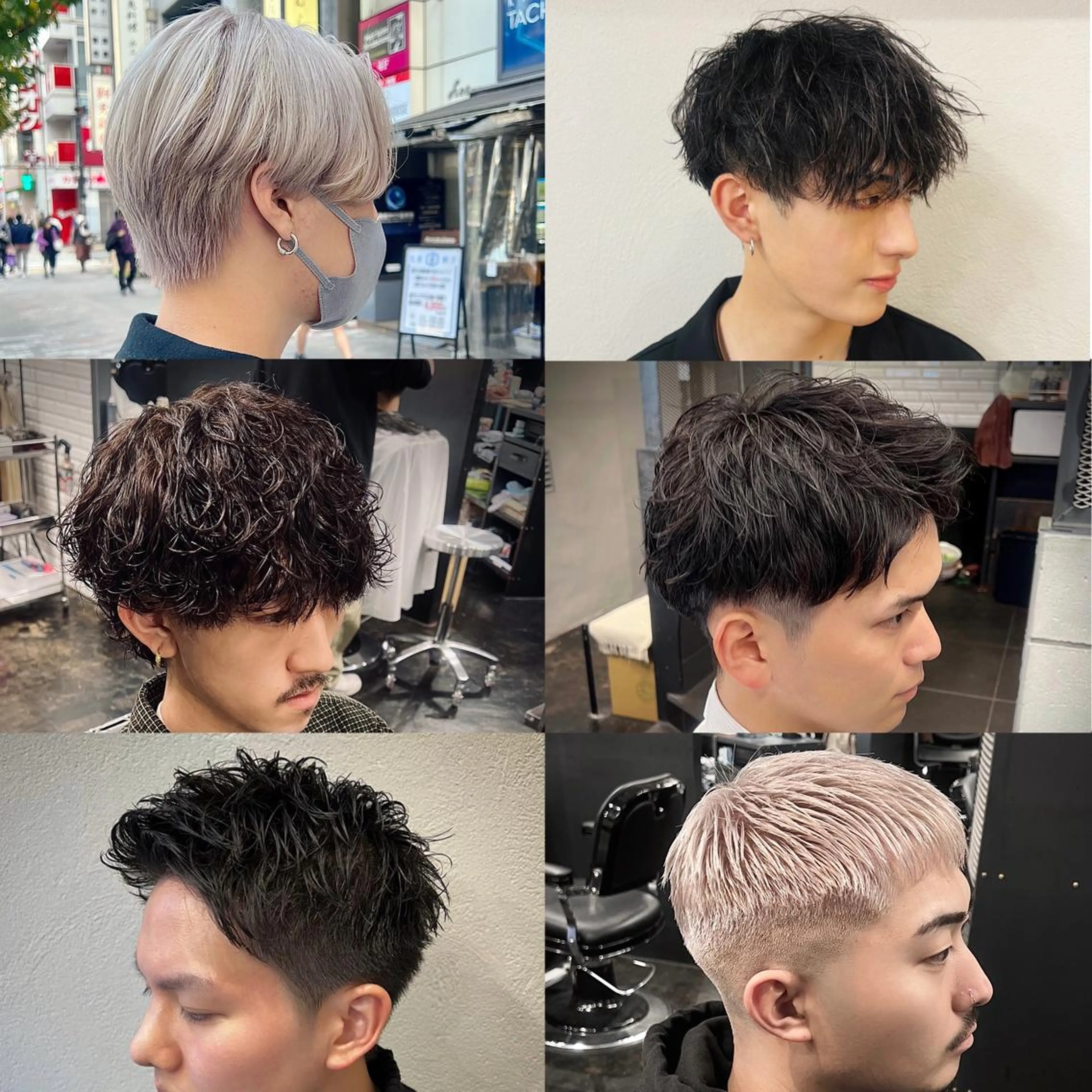 メンズ センターパート フェードカット マッシュ カット トリートメント ヘッドスパ メンズ特化/パーマ/ ハイライト/竜成のヘアスタイル