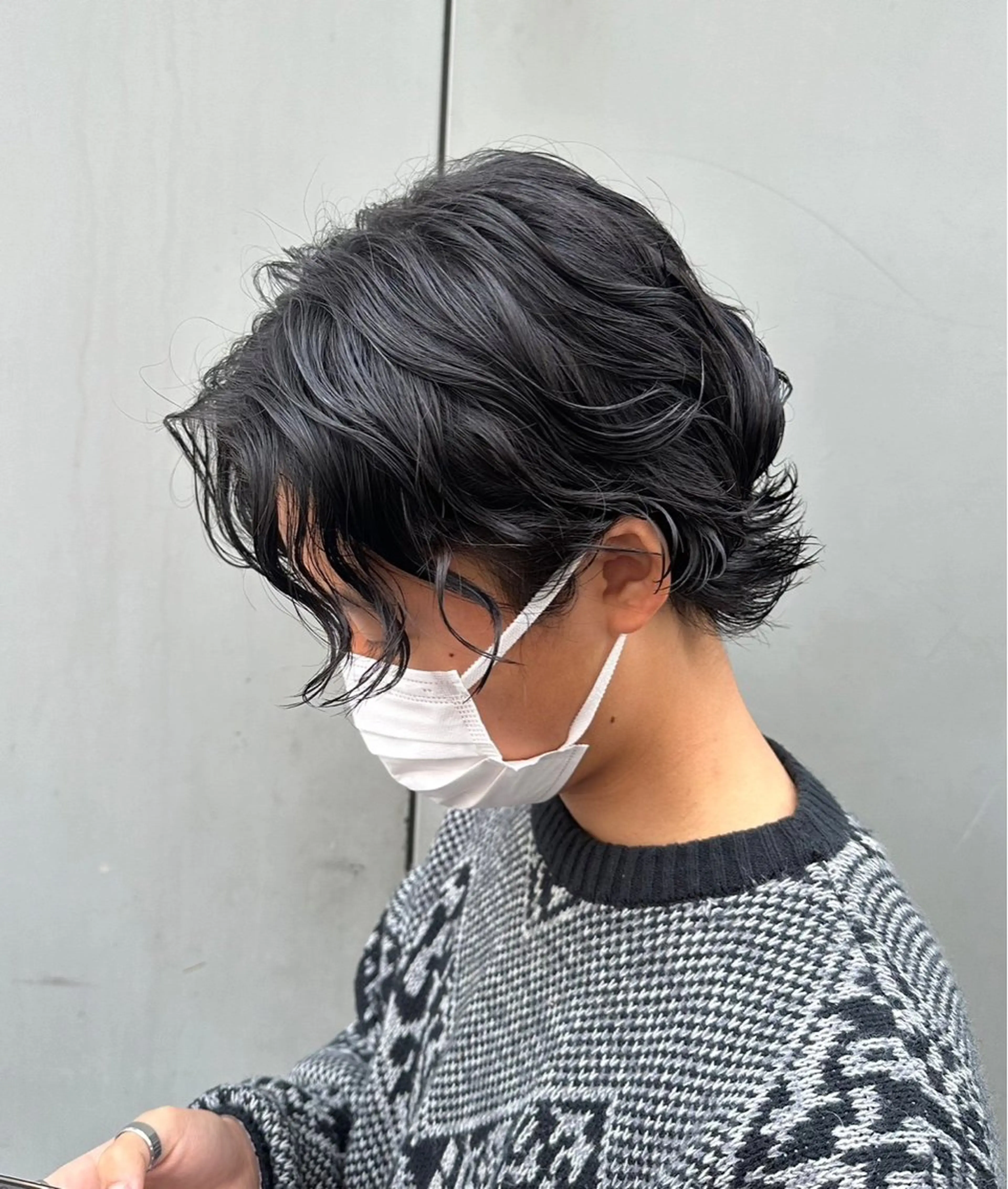 パーマ メンズ センターパート メンズハイライト メンズハイトーン メンズパーマ プードルパーマ メンズ特化💎 nayu❄️のヘアスタイル