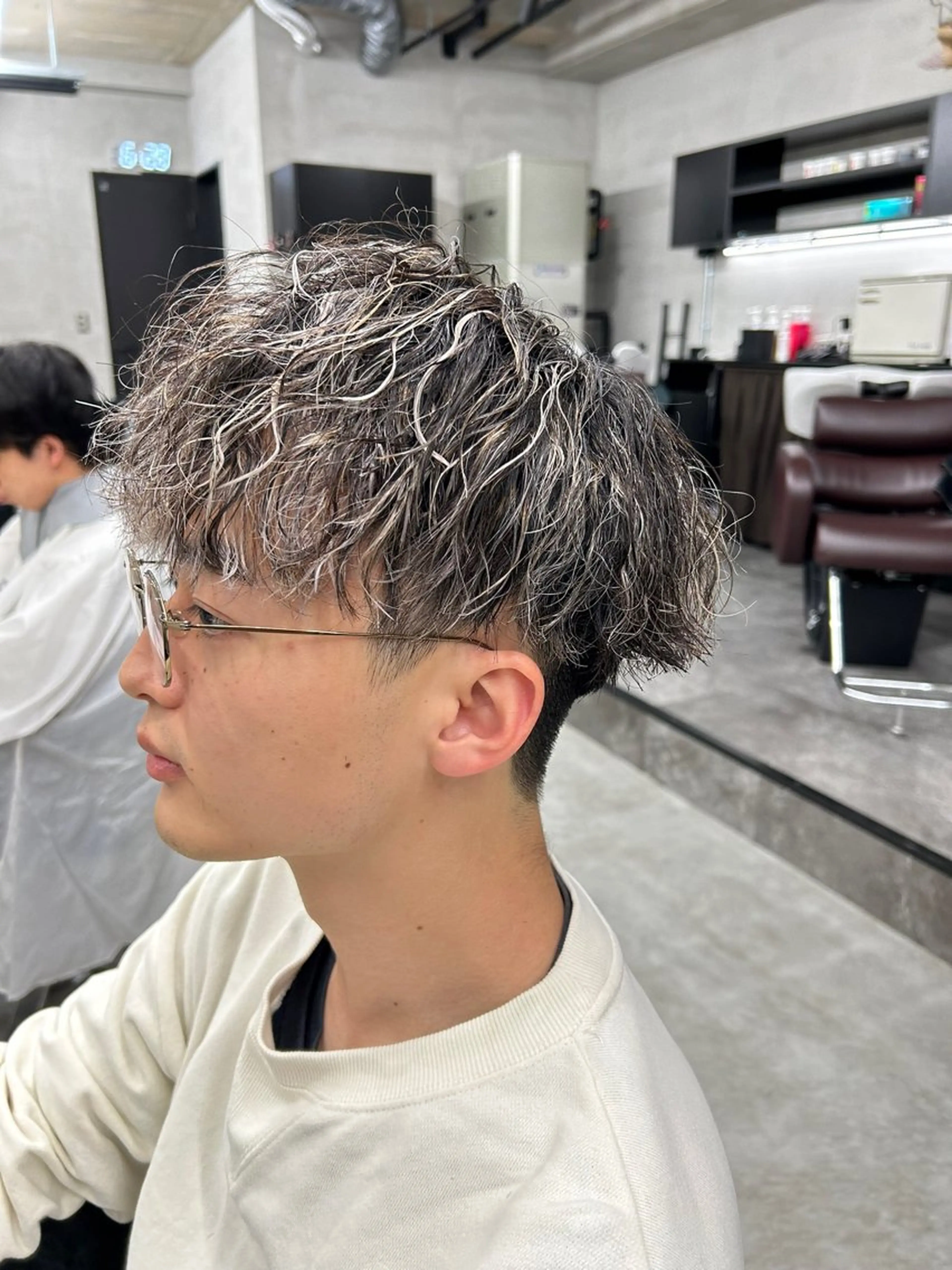 ショート カラー パーマ メンズ カット ヘアカラー 大和田 玲円/メンズ専門のヘアスタイル