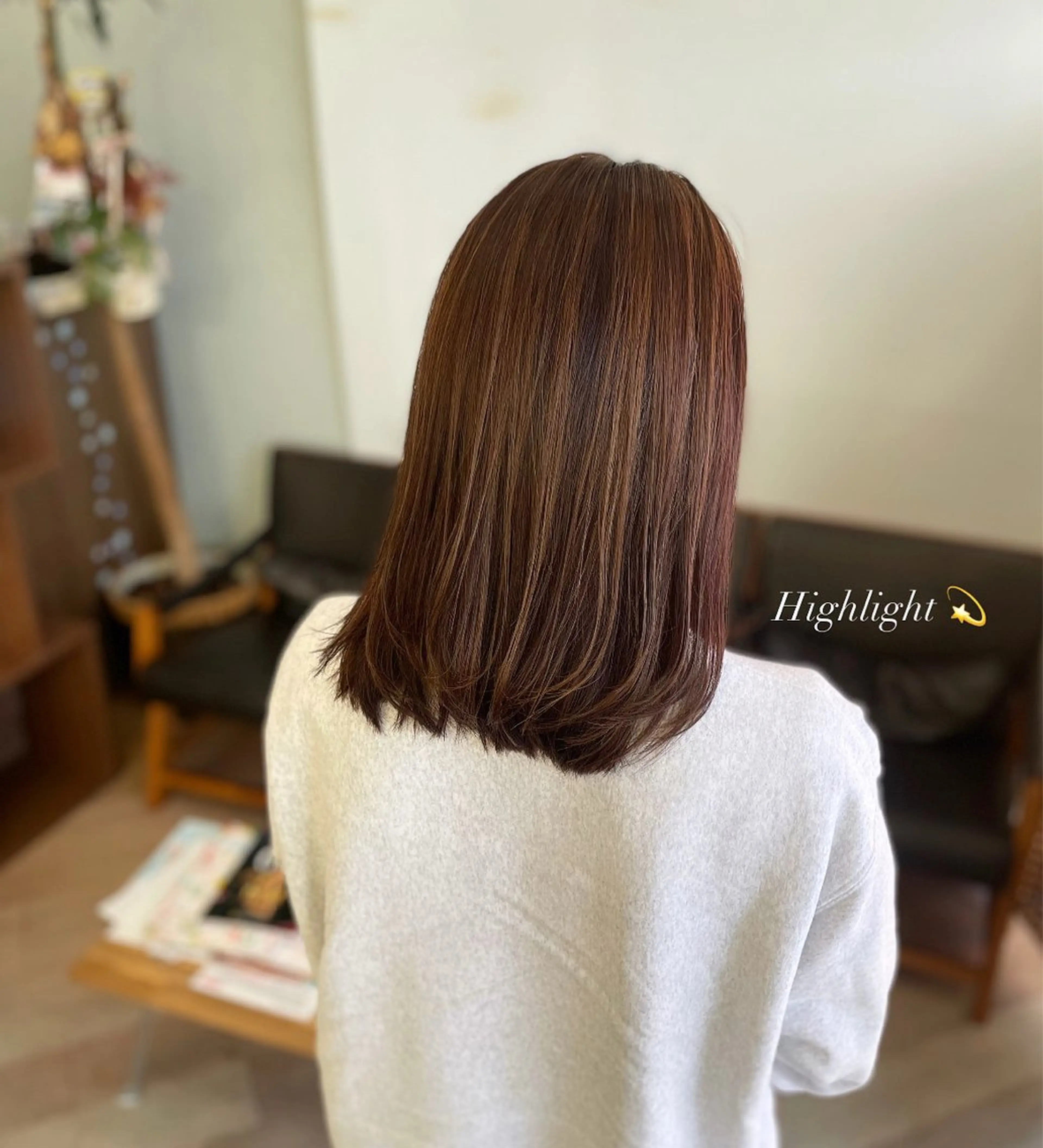 ロング カラー ハイライトカラー ハイライト カット ヘアカラー シミズ カエデ🍁のヘアスタイル