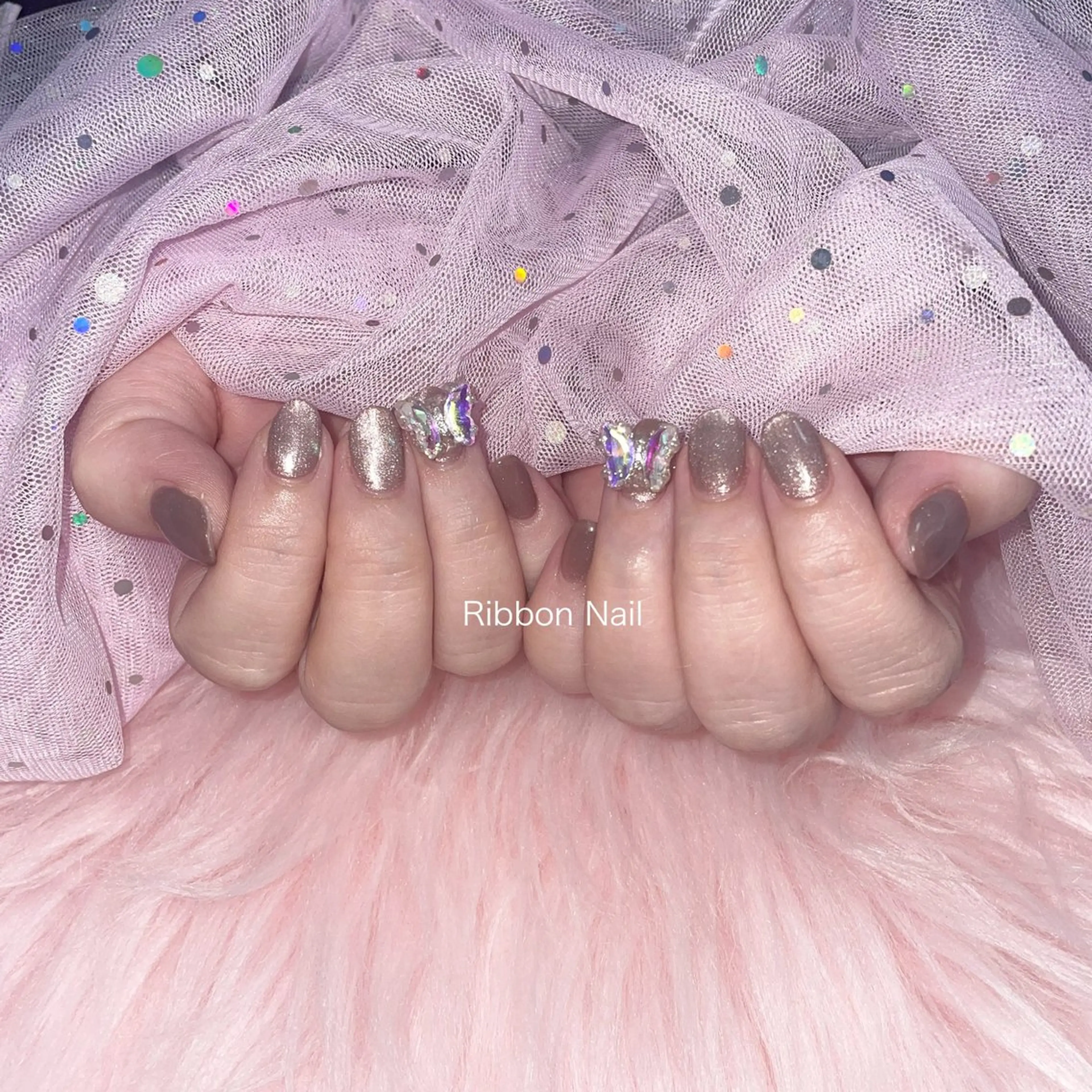 ネイル ハンドネイル Ribbon nailのネイルデザイン