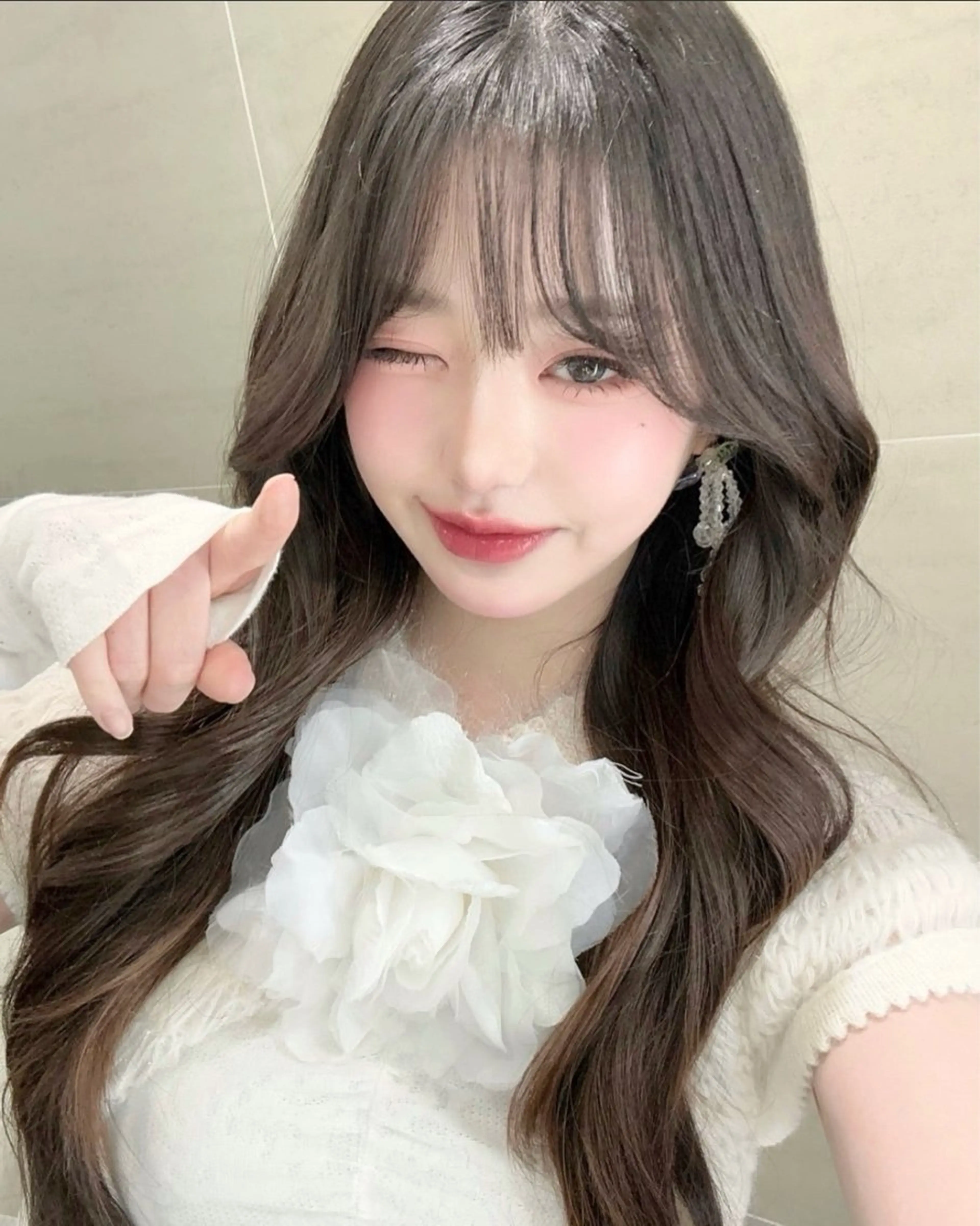 ロング カラー パーマ ヘアアレンジ メンズ キッズ カット ヘアカラー トリートメント ヘッドスパ ヘアセット 上品＆韓国風 🥀海心🥀のヘアスタイル