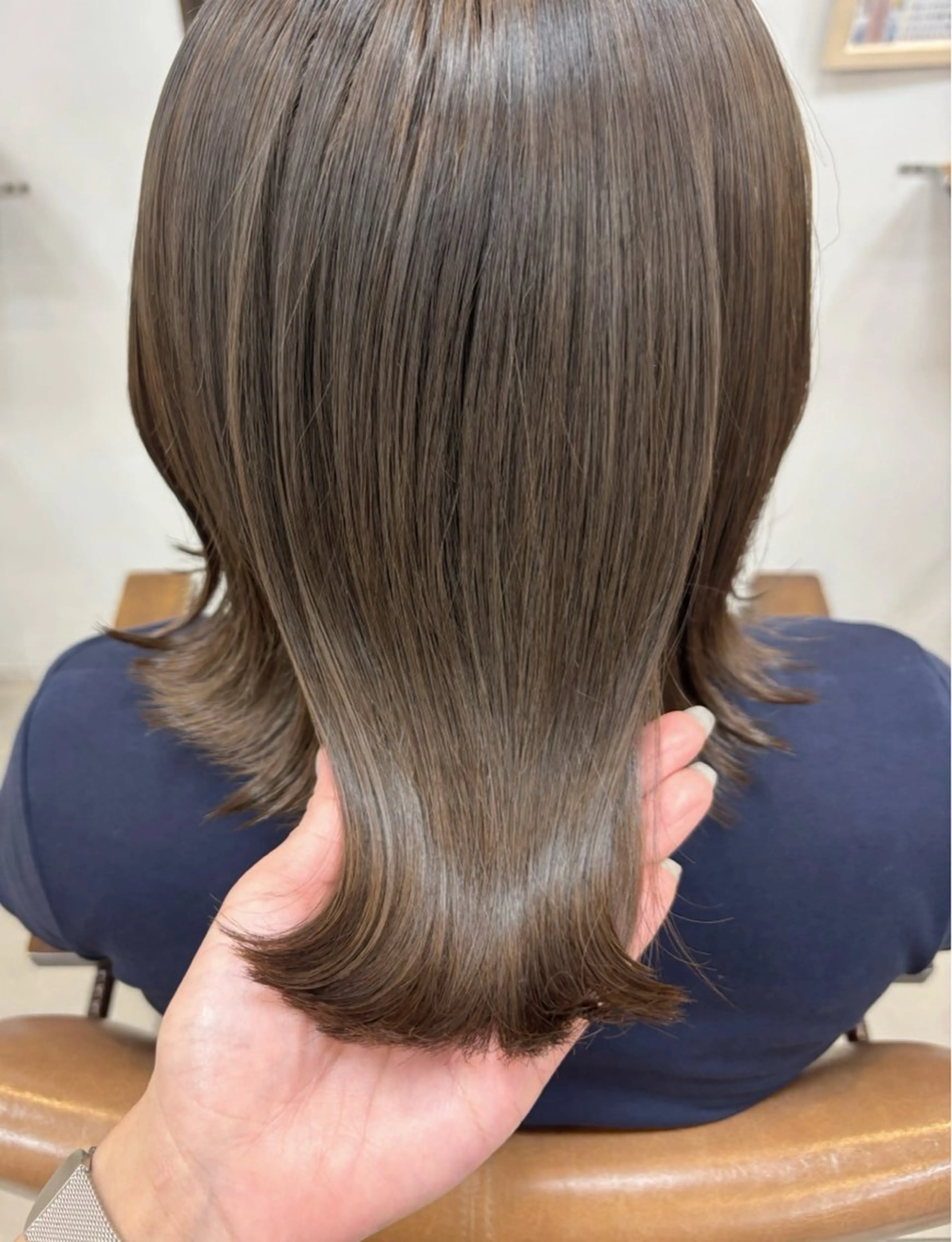 ミディアム カラー グレージュ 髪質改善 トリートメント ヘアカラー 頭皮×髪質改善 ミディアム🔹中村のヘアスタイル