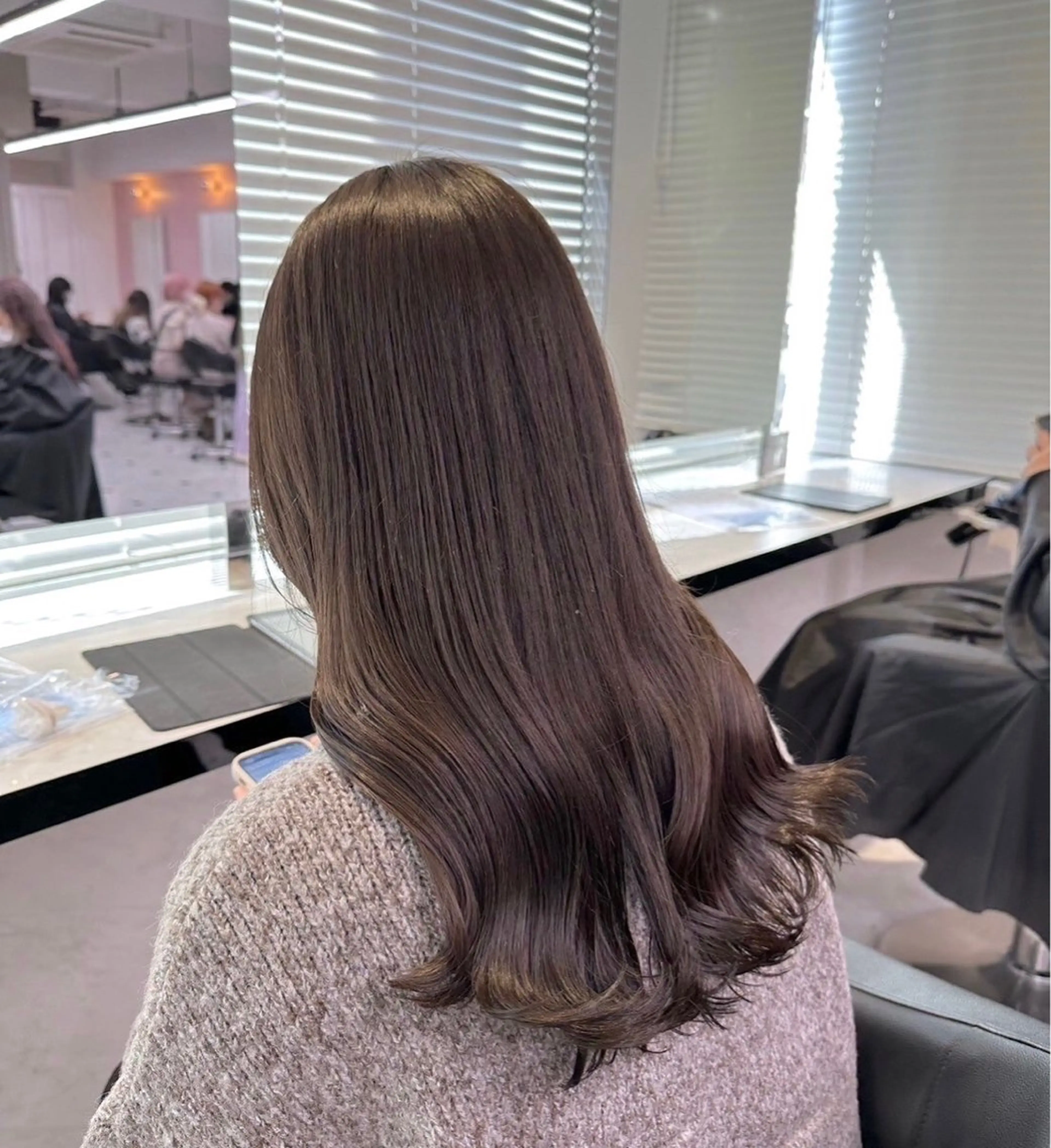 ミディアム 透ける透明感カラー 🩶shiho🩶のヘアスタイル