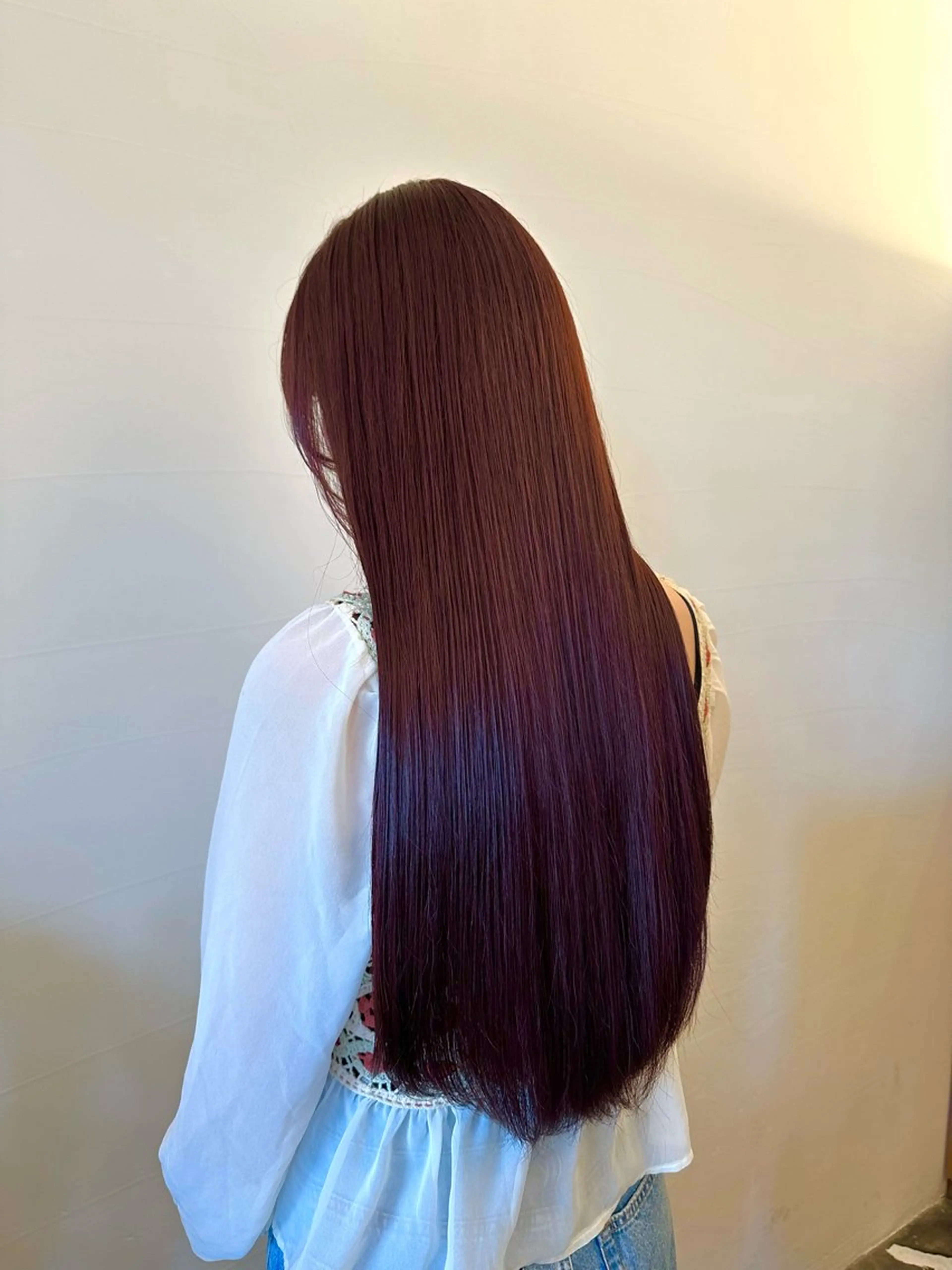 ロング カラー ブリーチ ダブルカラー ブリーチなしカラー ヘアカラー ✨ブリーチカラー /菜月‪‪✨のヘアスタイル