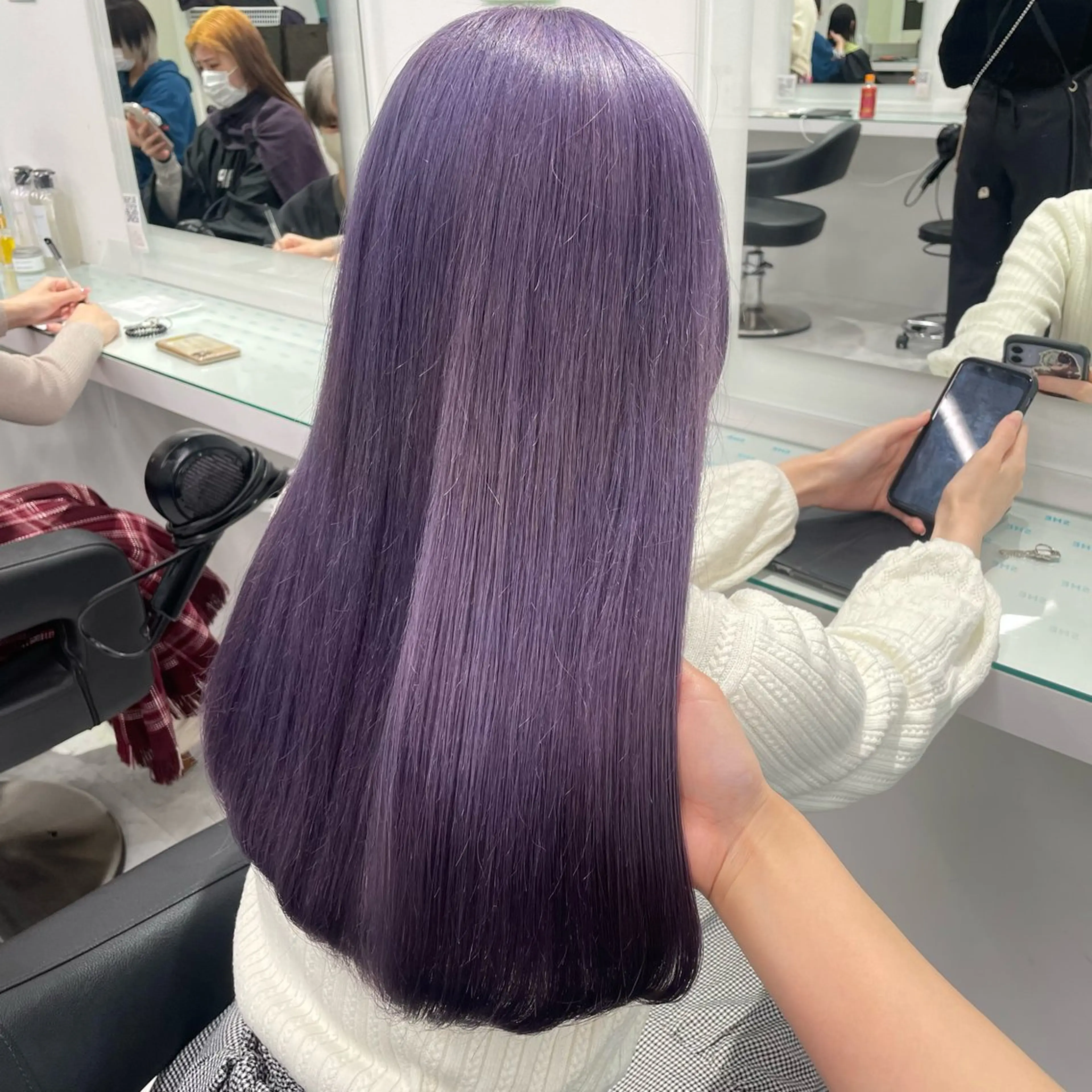 セミロング カラー ヘアカラー トリートメント ヘッドスパ ヘアセット 暖色🩷透明感カラー ♡Maika♡のヘアスタイル