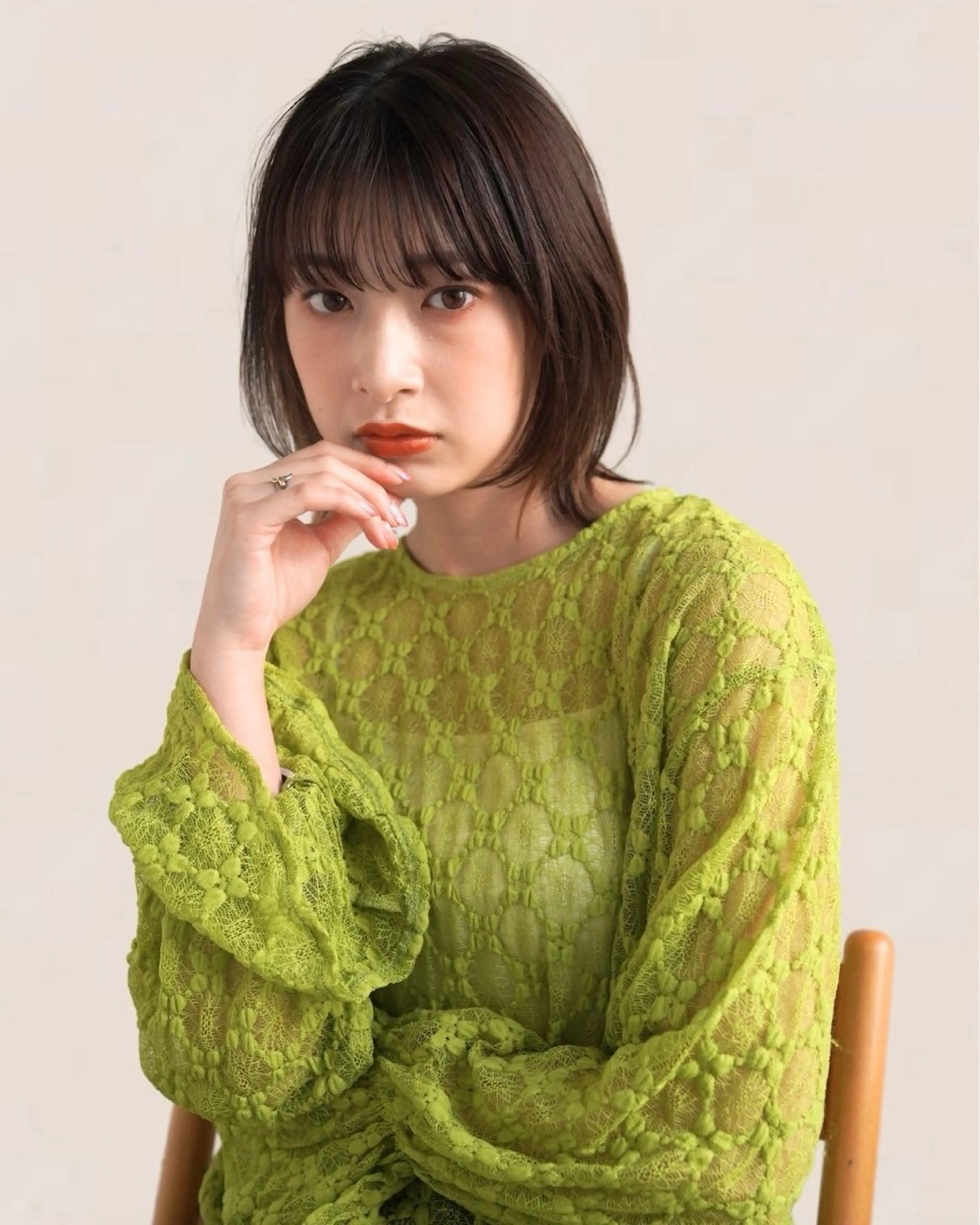 ミディアム カラー Joule 建山美友のヘアスタイル