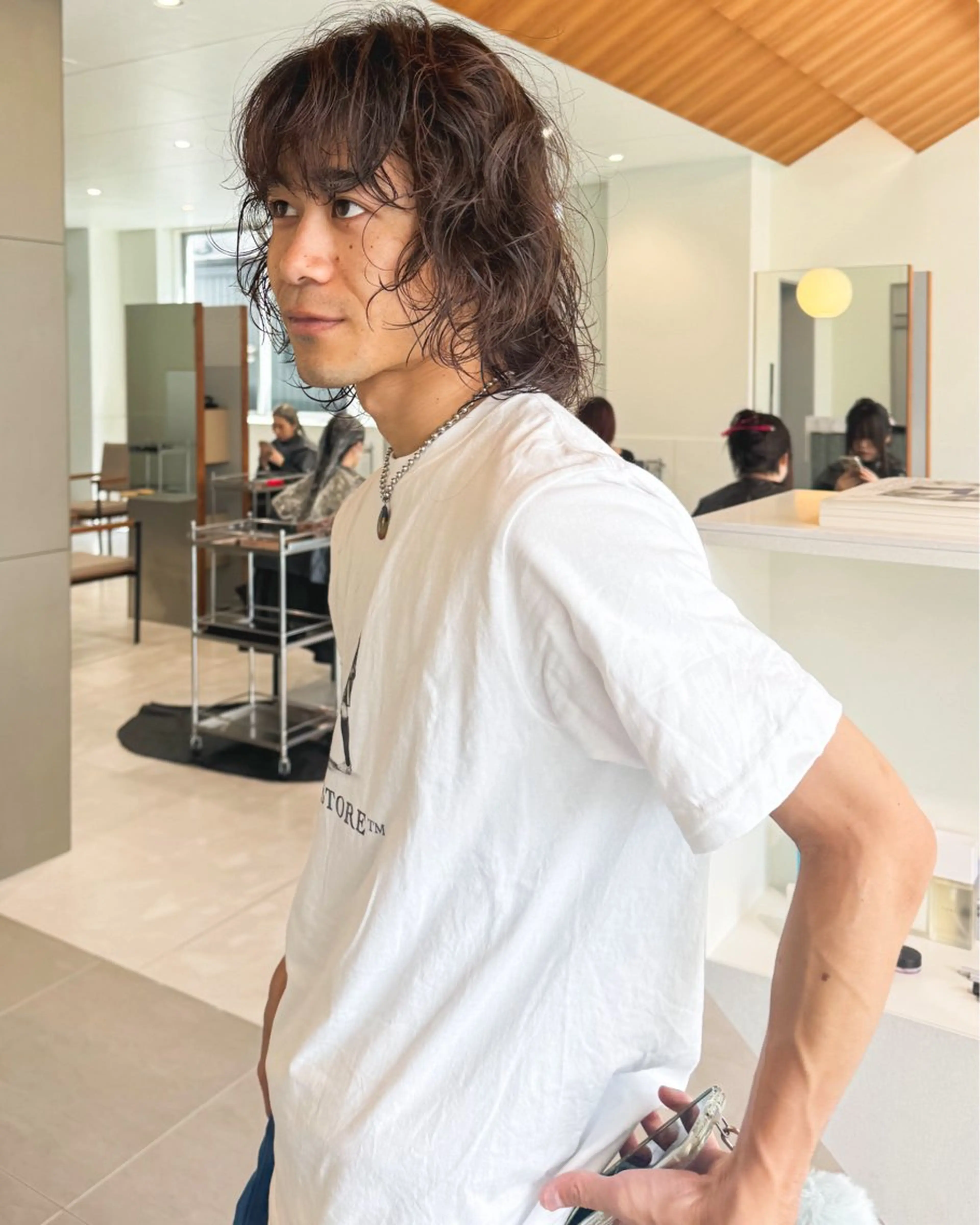メンズ センターパート 田形清流のヘアスタイル