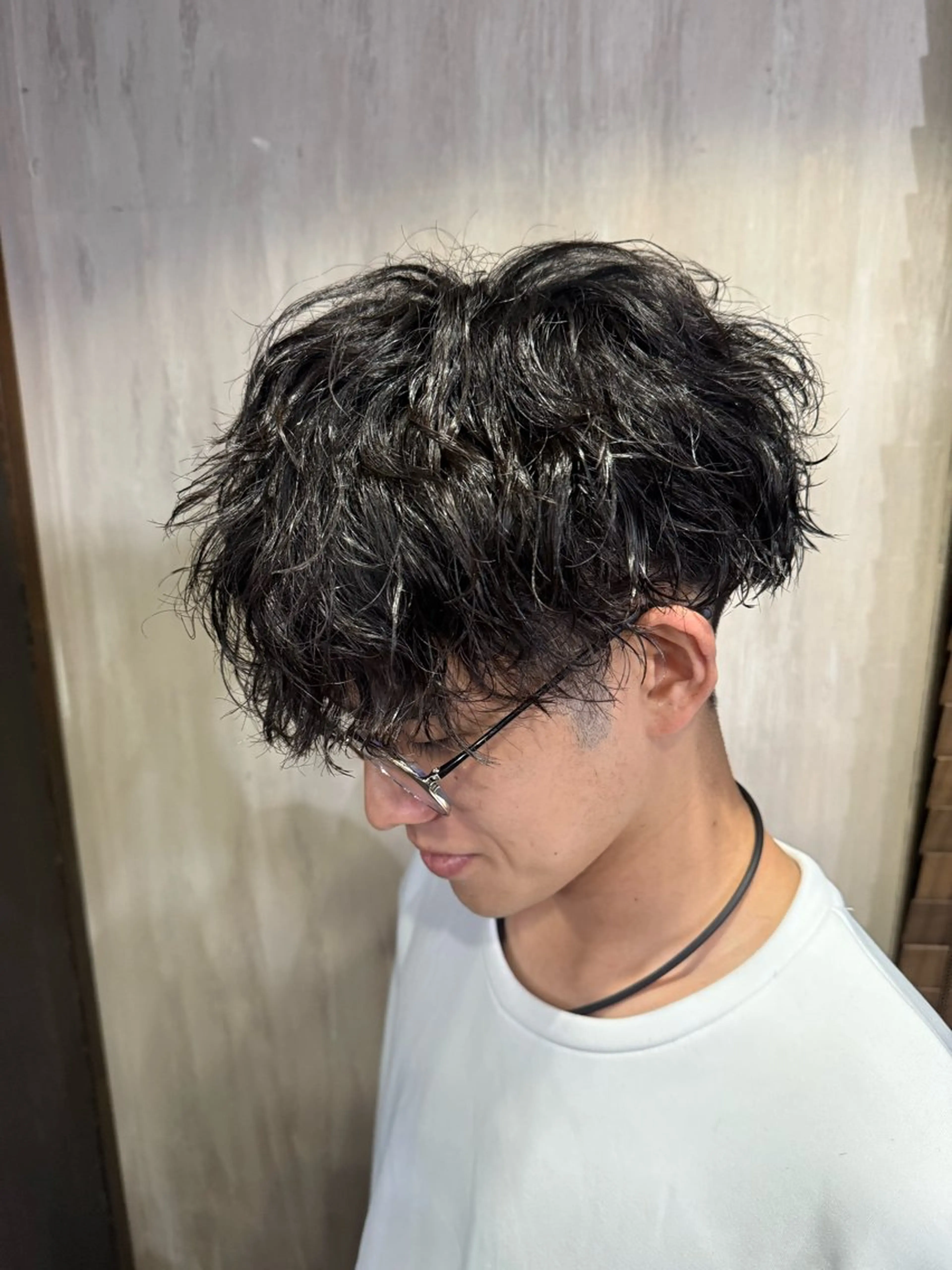 ショート パーマ メンズ メンズパーマ ツイストスパイラルパーマ スパイラルパーマ カット パーマ メンズカット/パーマ 艶カラーTAIGA︎のヘアスタイル