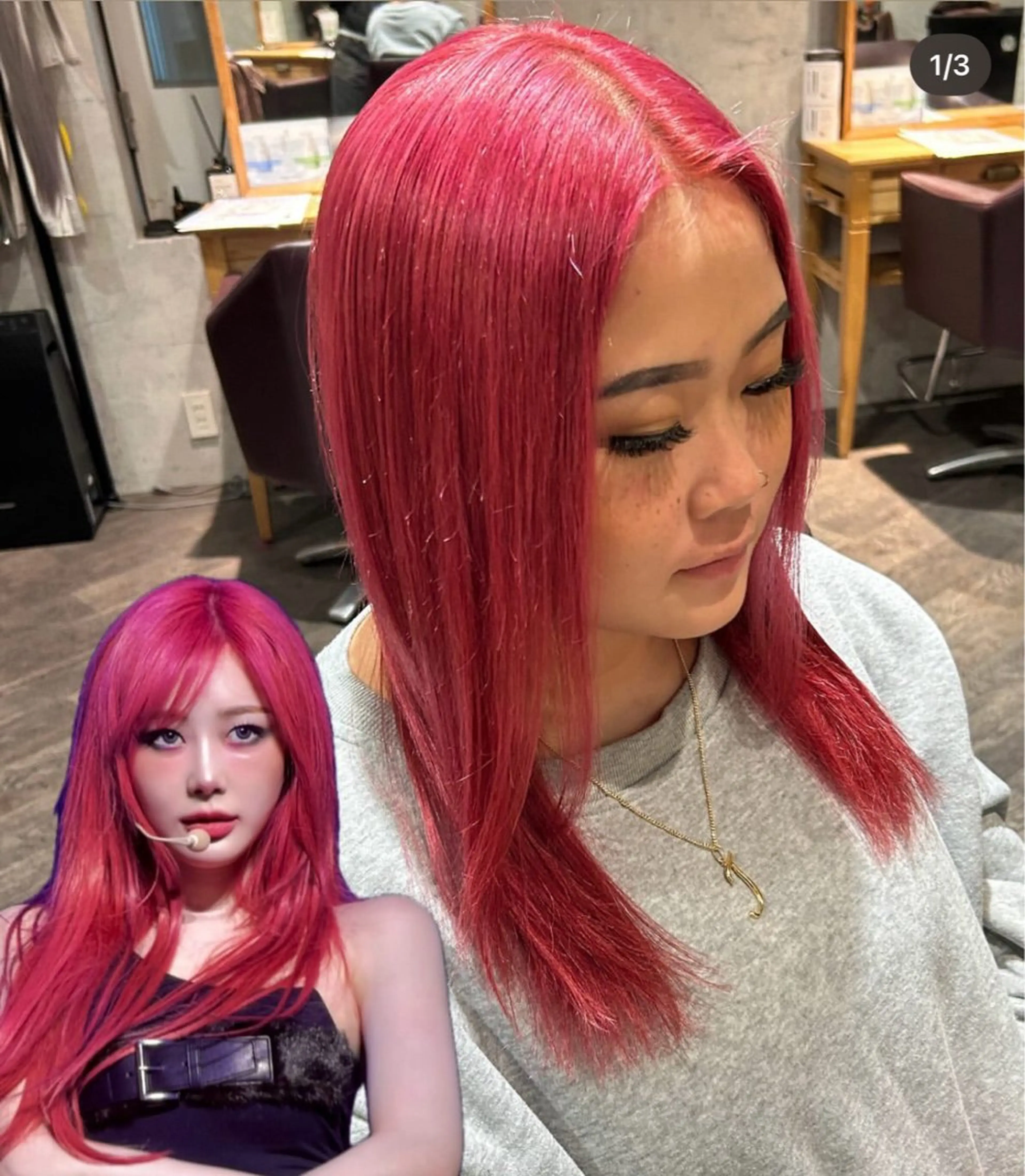 【新規様】🇰🇷KーPOPコピーカラー🇰🇷ブリーチ➕カラー✨推しと同じ色でLIVEに🎤‼️デザインも🙆‍♀️の写真