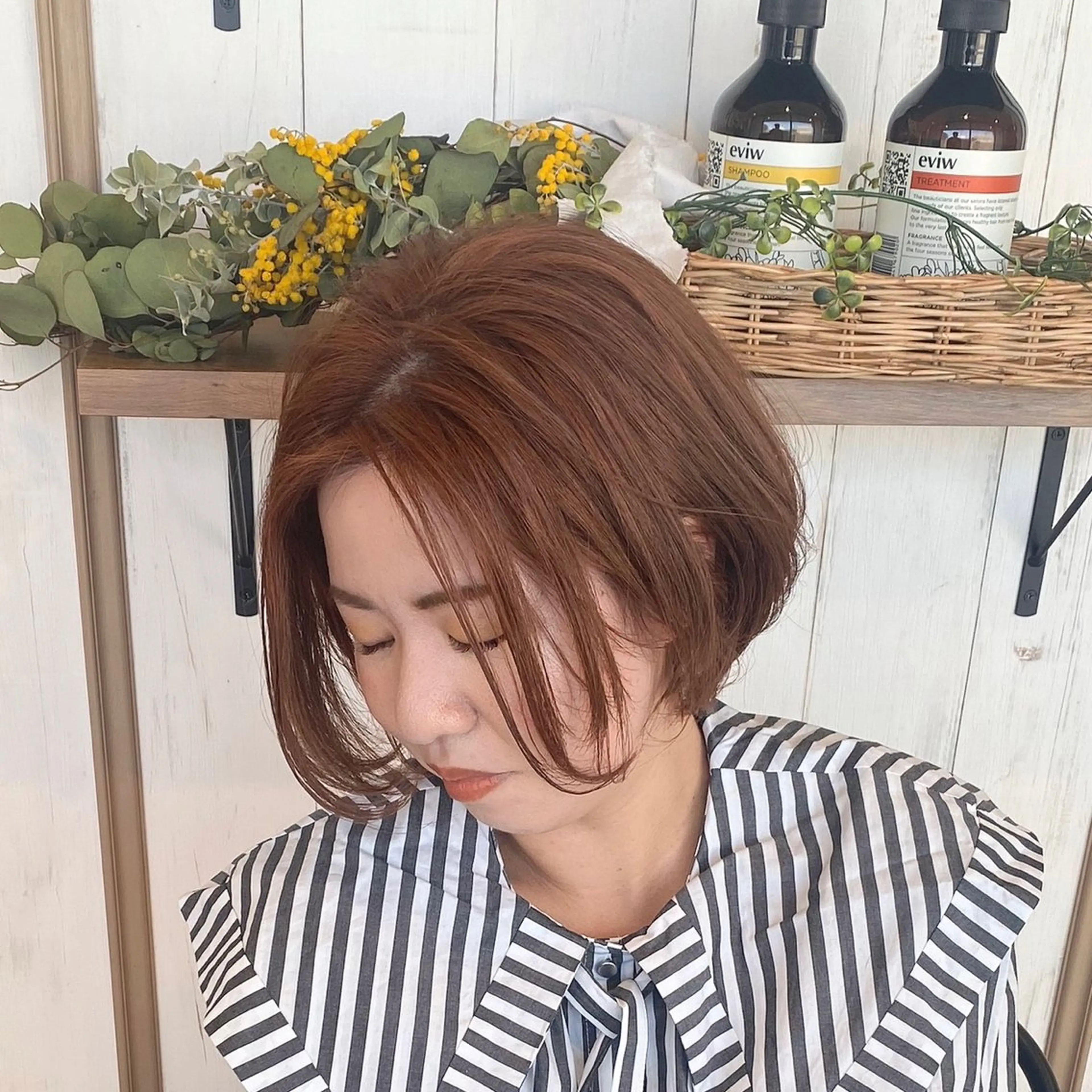 ショート ボブ 伸ばしかけ ショートヘア ase.糸島店所属・UEDA AYAのヘアスタイル