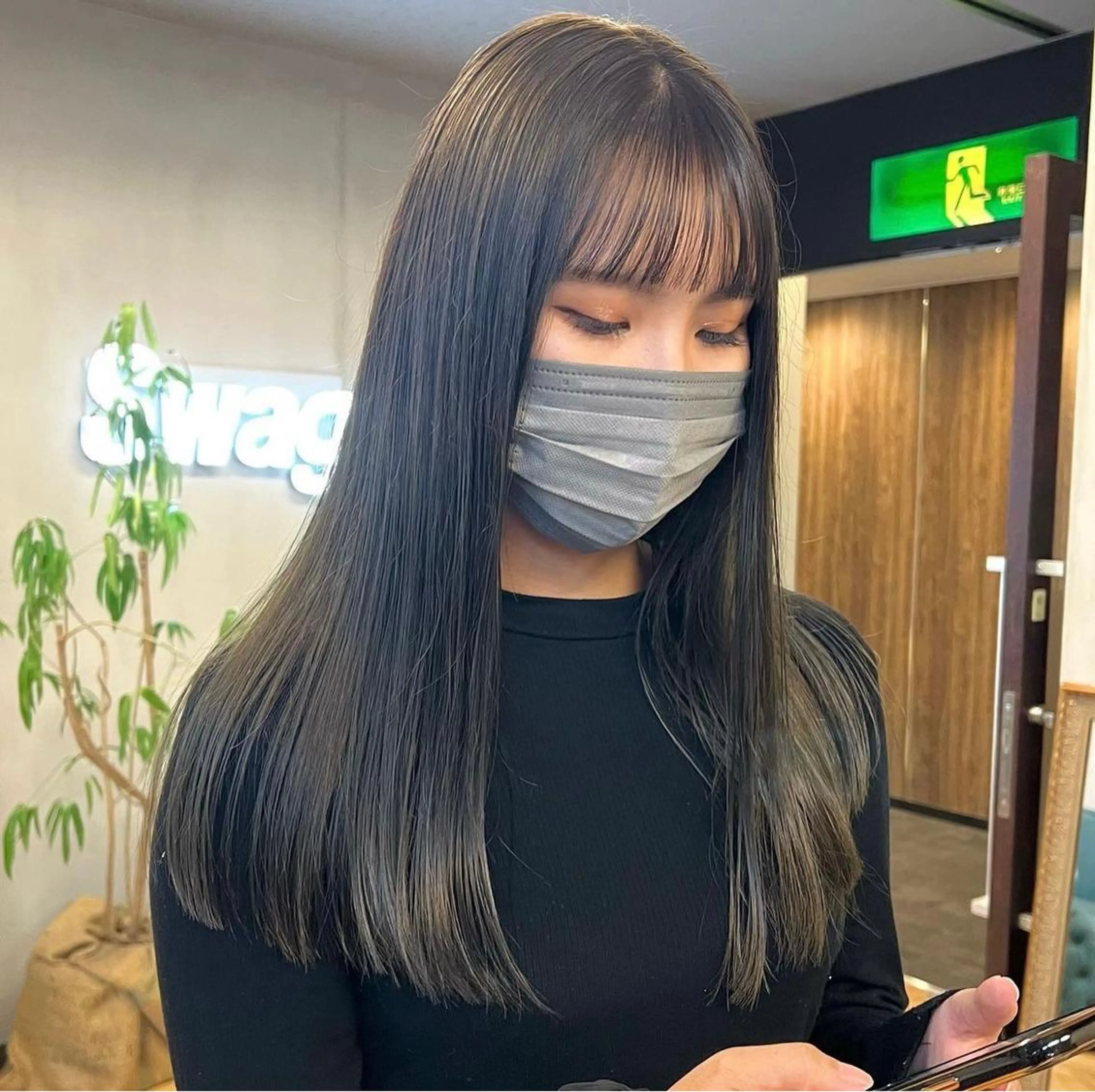 ロング カラー パーマ ヘアアレンジ メンズ キッズ ネイル マツエク・マツパ アイブロウ ストレートパーマ EMANON梅田店所属・前川 朋香のヘアスタイル