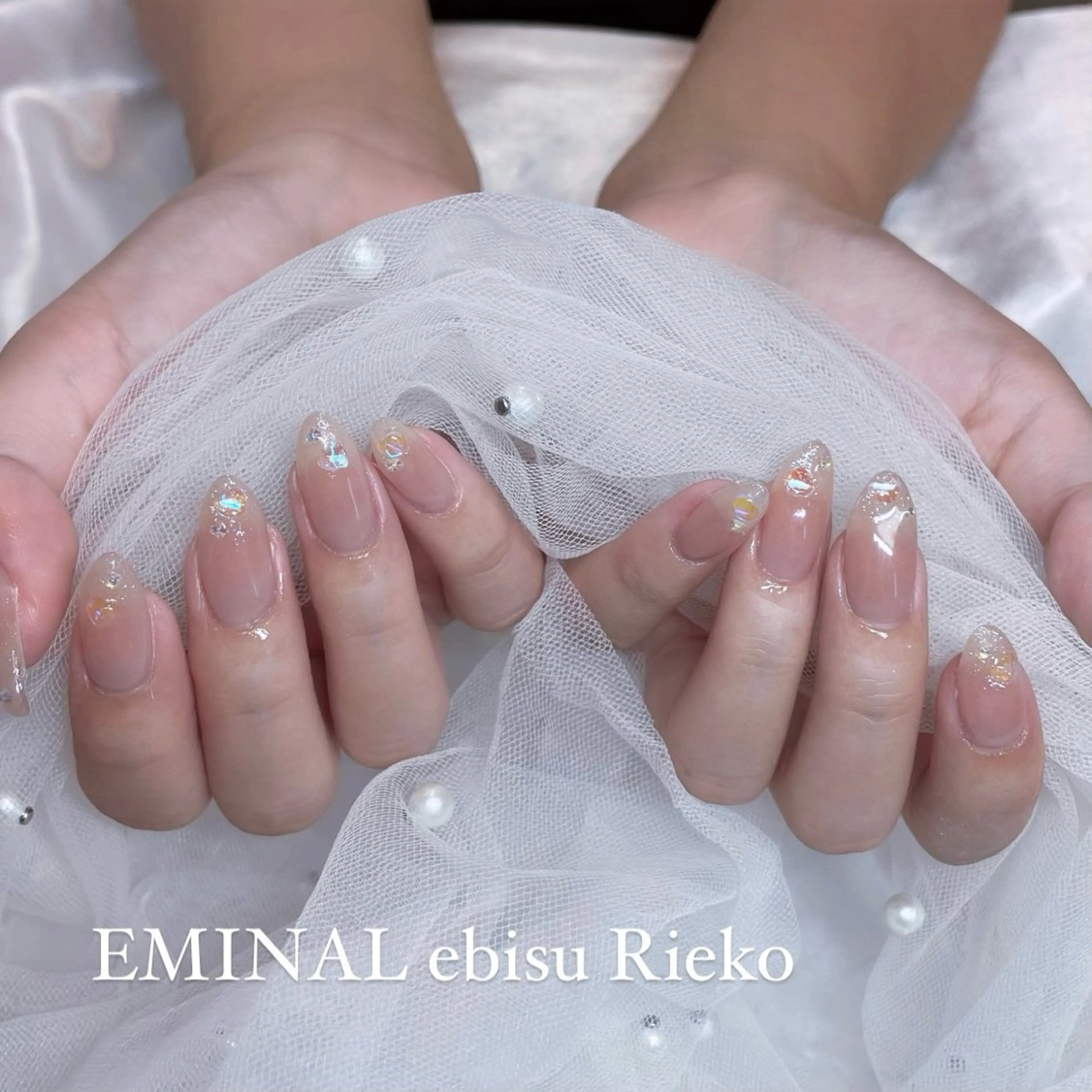 ネイル オーロラネイル ハンドネイル Rieko EMINAL恵比寿のネイルデザイン