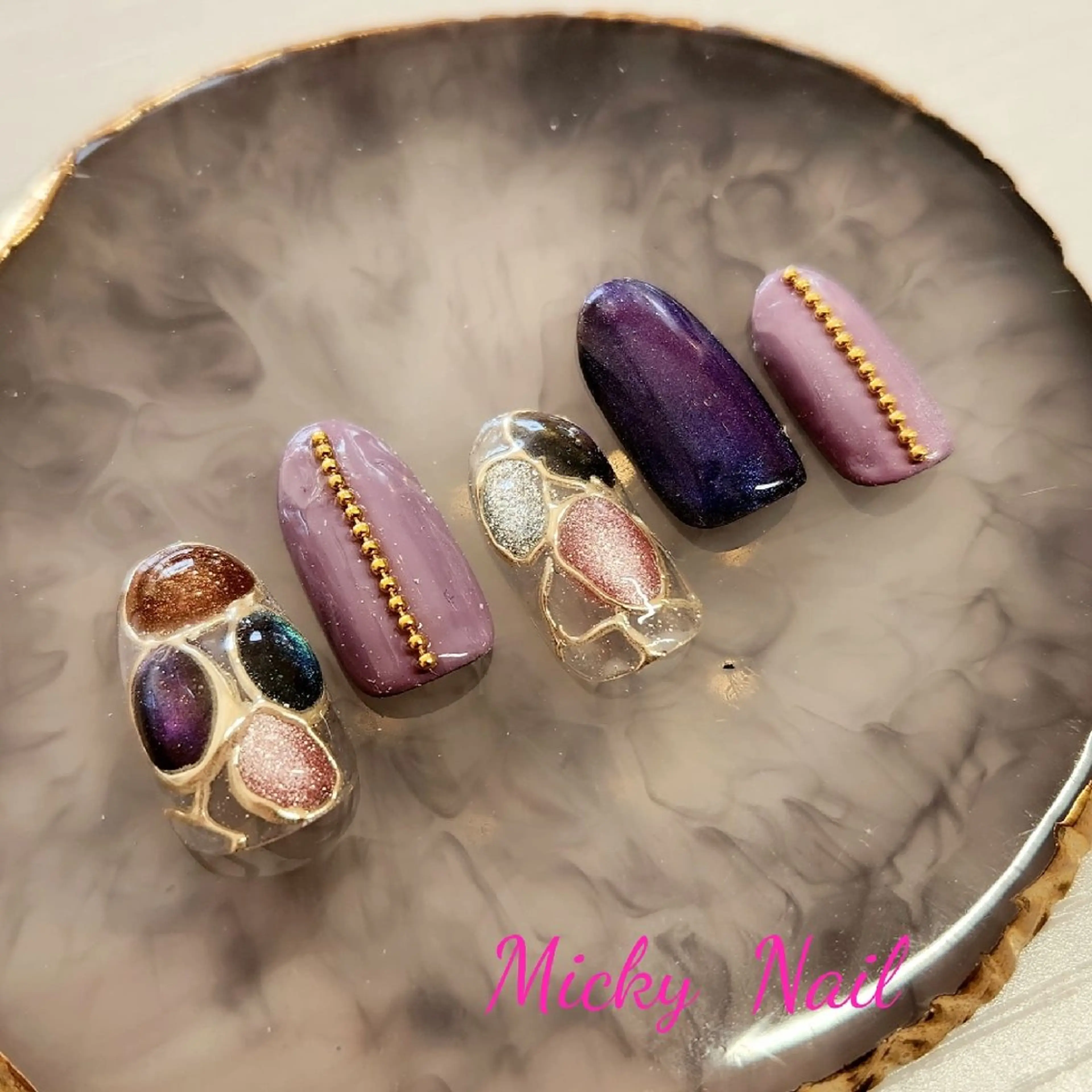 ネイル マグネットネイル Micky nail chikushinoのネイルデザイン