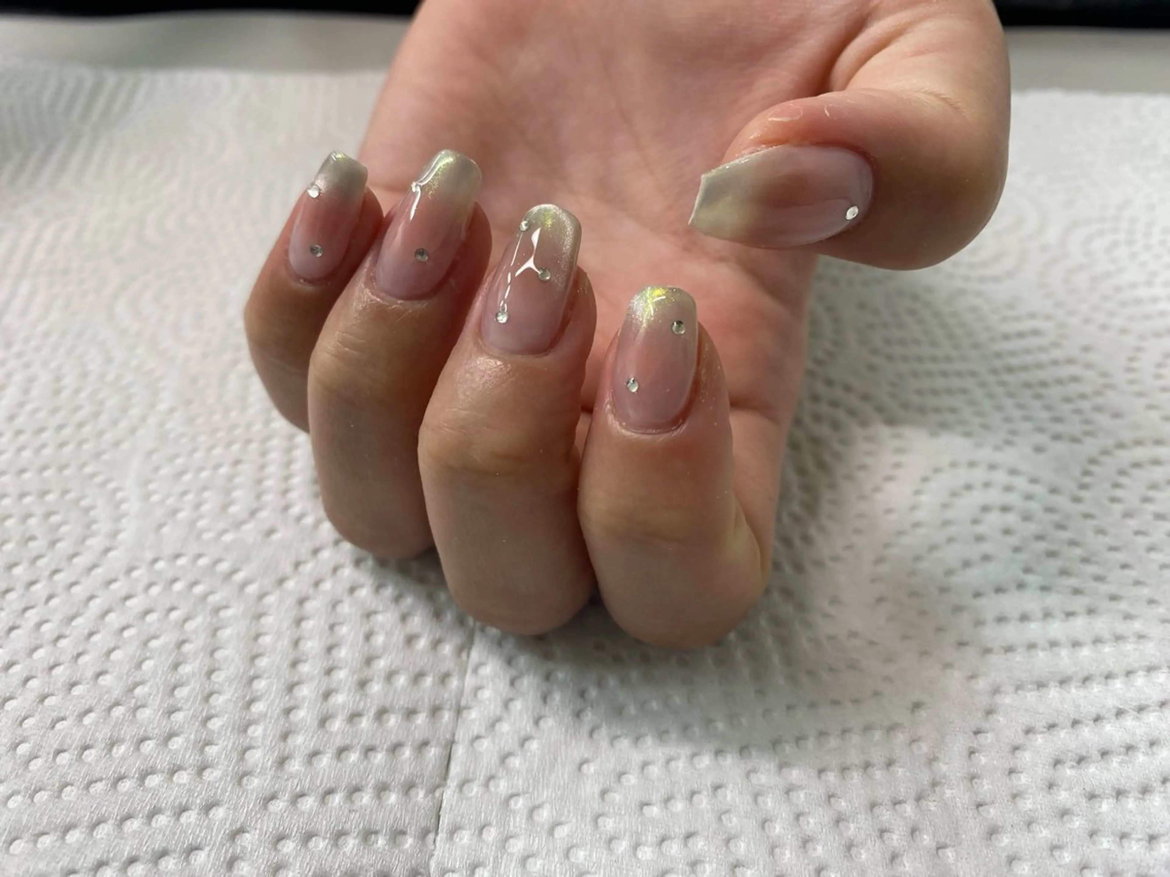 ネイル チークネイル グラデーション マグネットネイル free nail所属・K. Mのネイルデザイン