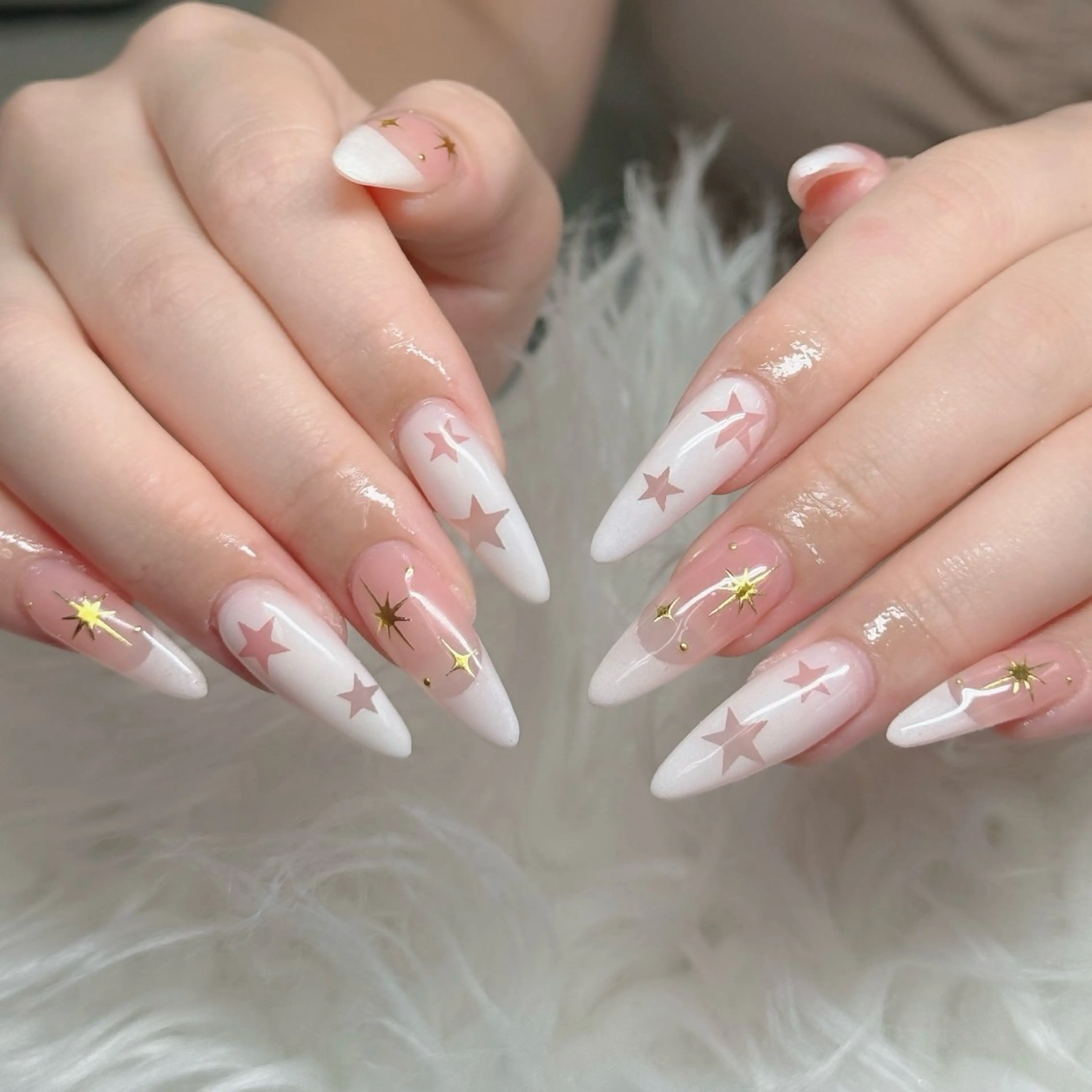 ネイル ロングネイル マグネットネイル リボン 夏ネイル スーパーロングネイル ハンドネイル Hani nailsalonのネイルデザイン