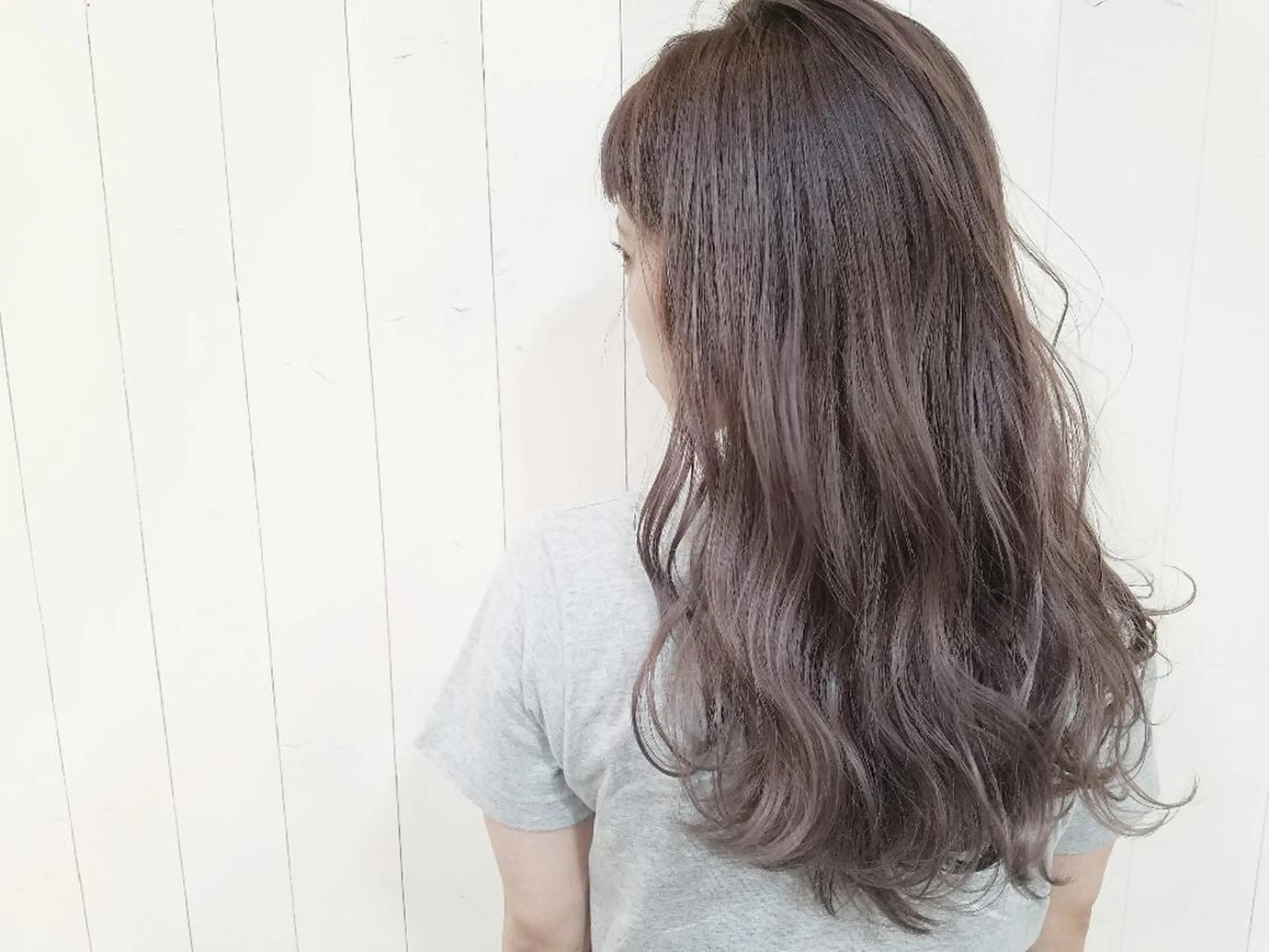 ロング カラー グレージュ ウルフ、ボブ美容師 今井のヘアスタイル