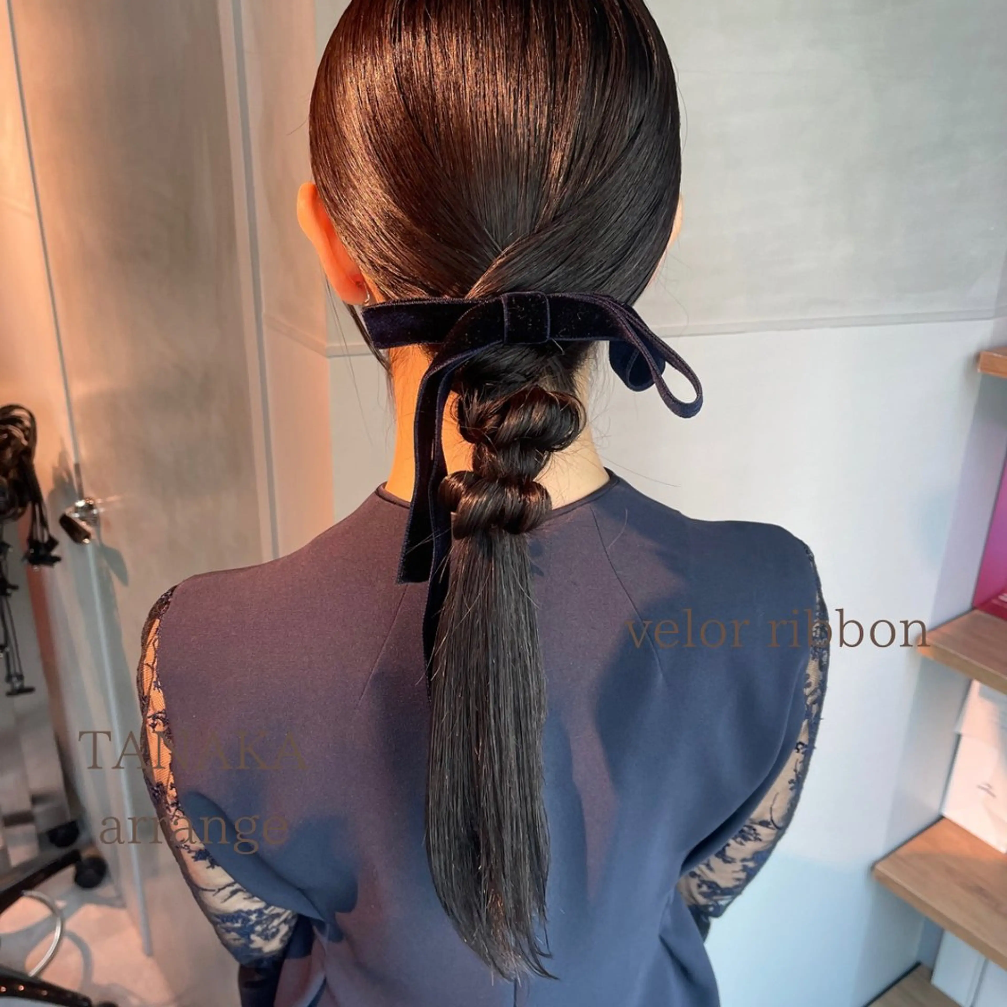 ヘアアレンジ ポニーテール 結婚式・ブライダル 卒業式のヘアスタイル ヘアセット charm《銀座》 縮毛矯正/ヘアセットのヘアスタイル