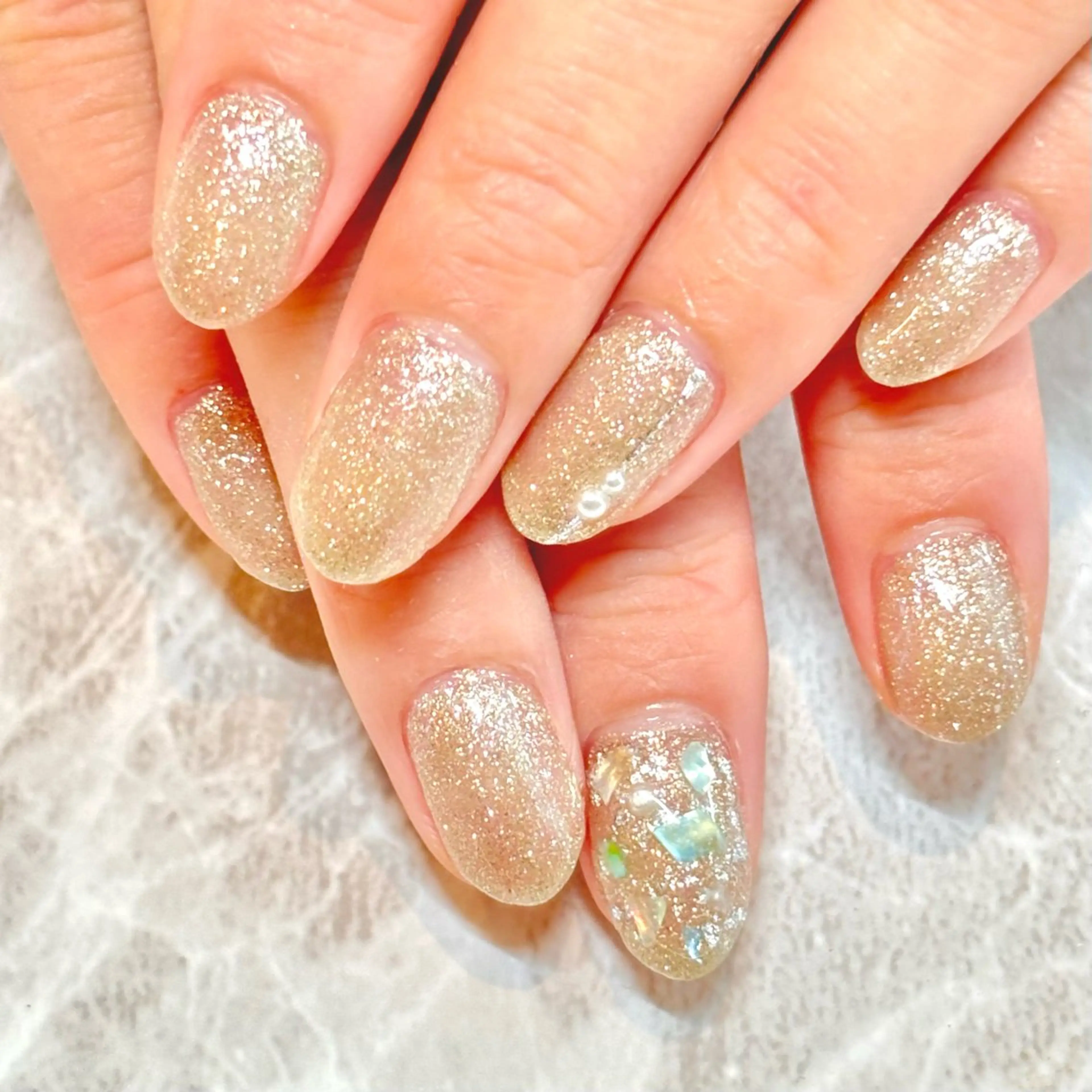ネイル ゴールド キラキラネイル SEPT NAIL こばやしのネイルデザイン