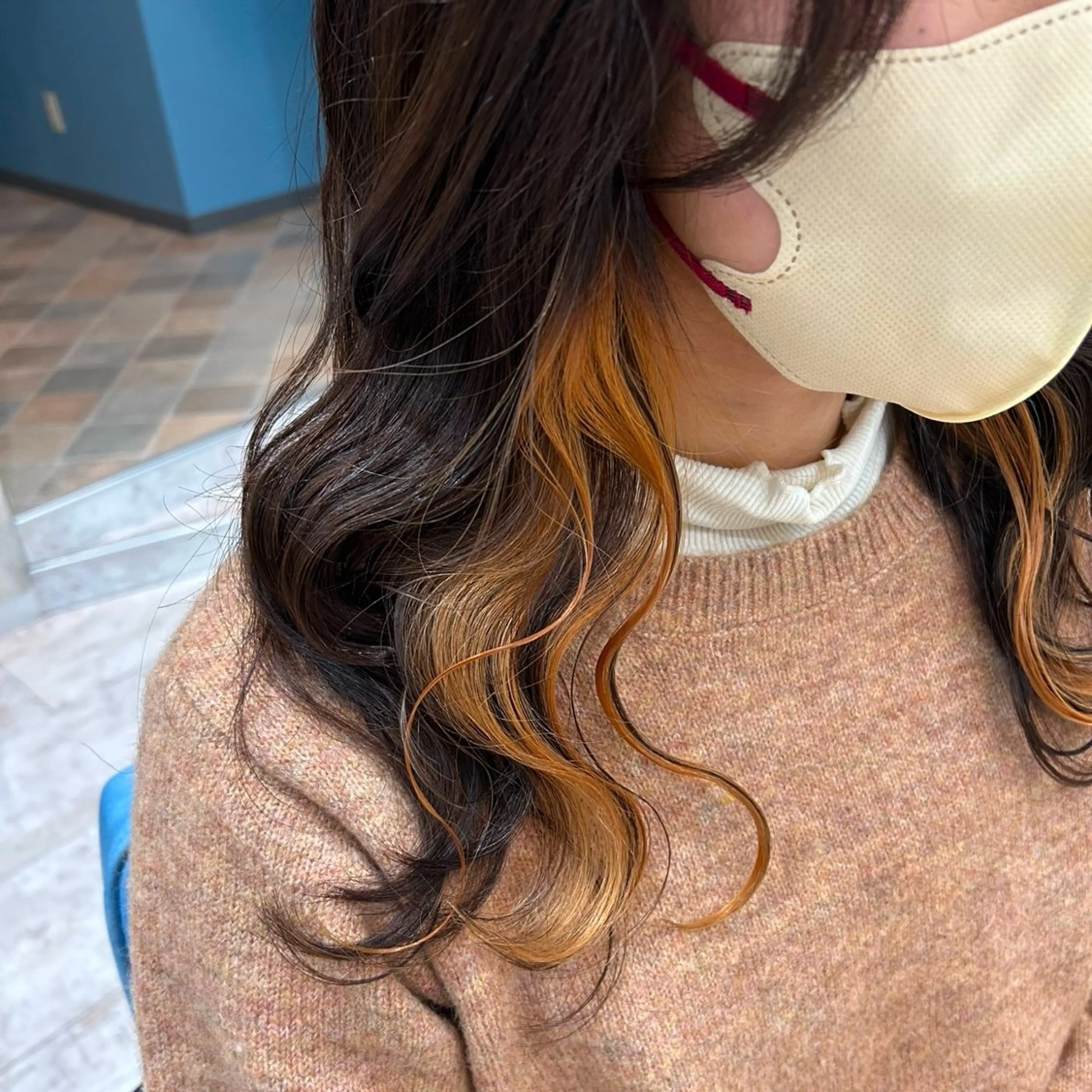 ロング カラー カット ヘアカラー トリートメント 🫧透け感⋆艶髪💎 山口アヤカのヘアスタイル