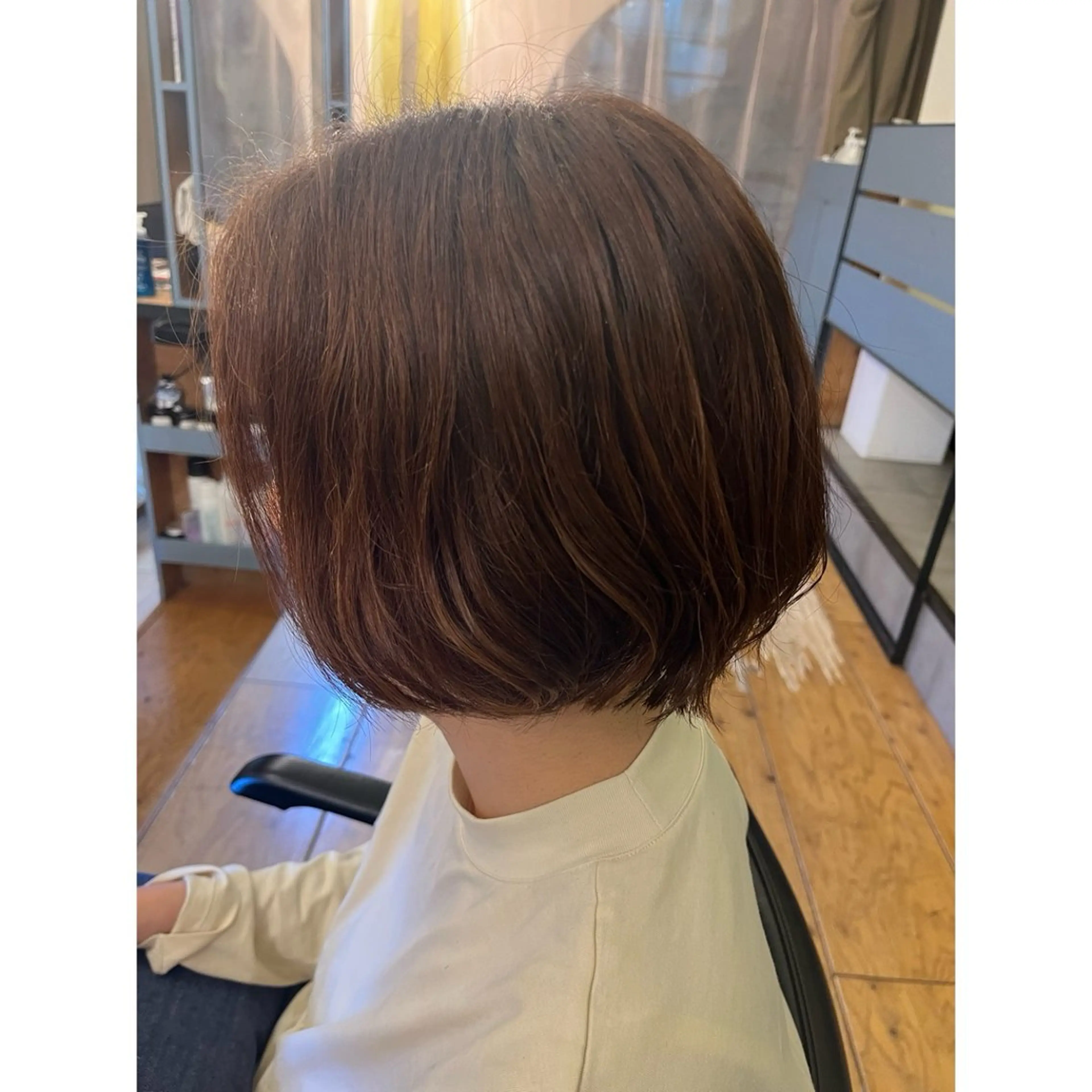 ショート カラー オレンジ Lagom なかだのヘアスタイル