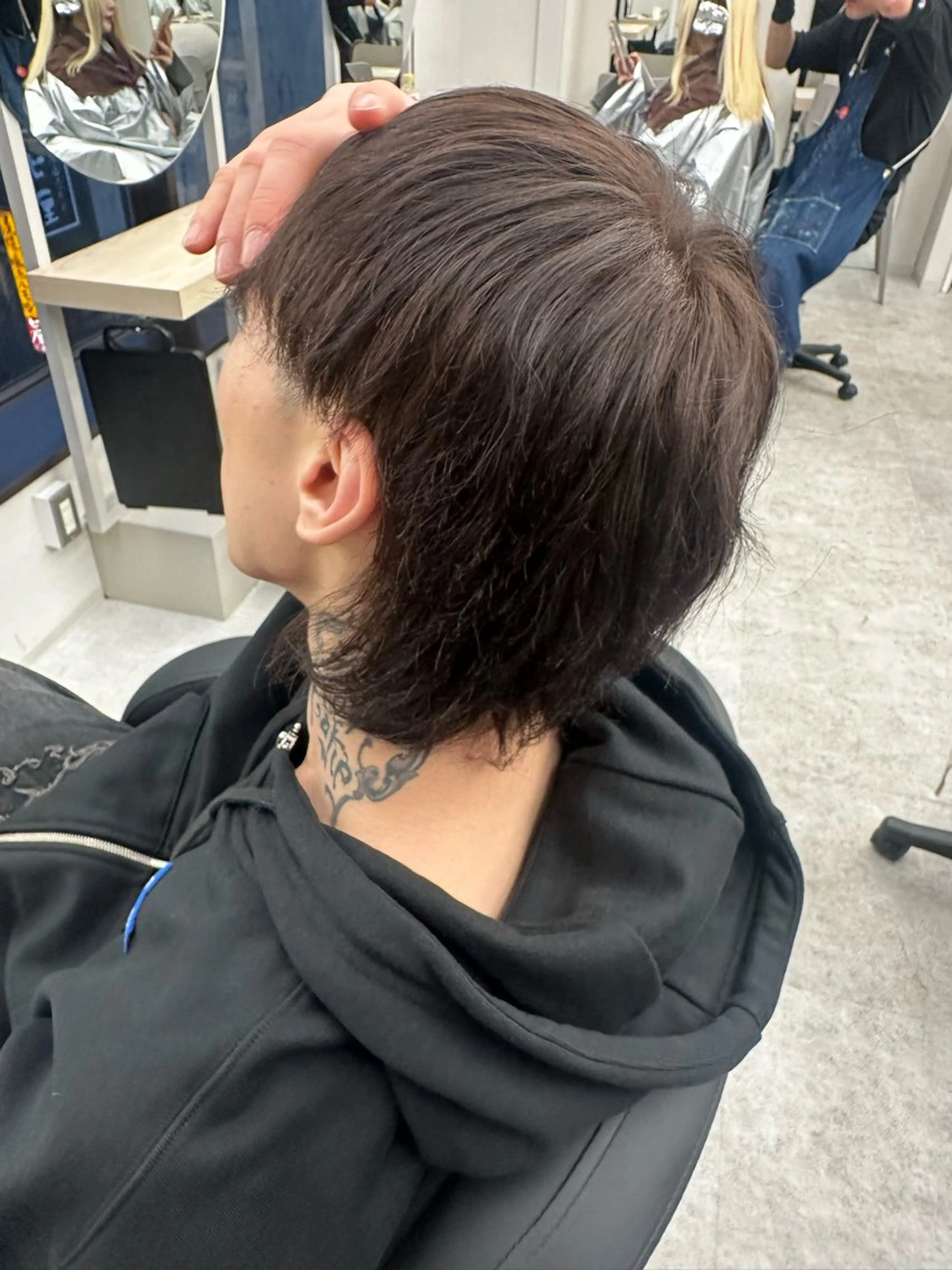 メンズ メンズウルフカット ウルフカット カット パーマ KUWAO MOEのヘアスタイル