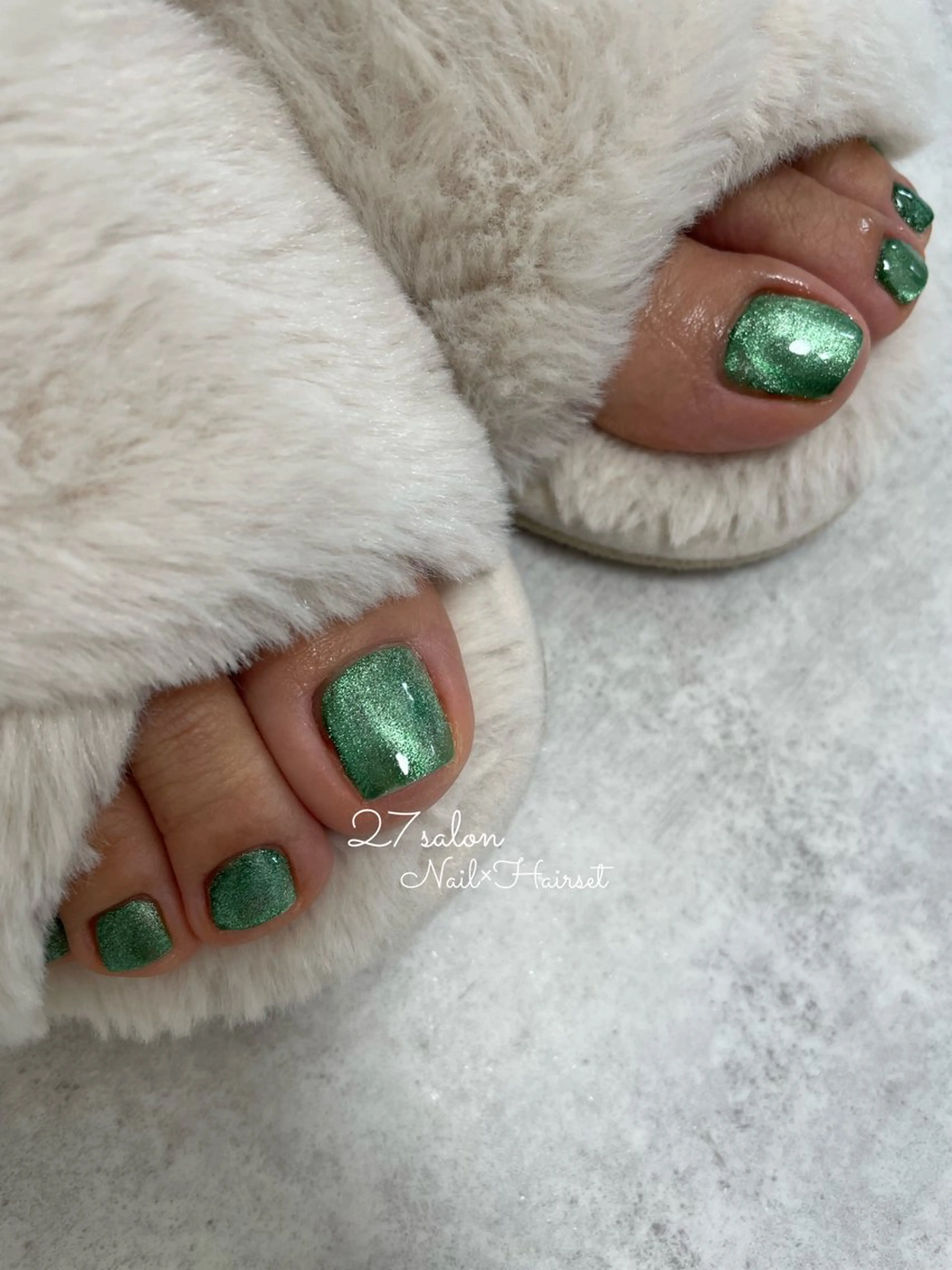 ネイル フットネイル マグネットネイル 27salon yuinaのネイルデザイン