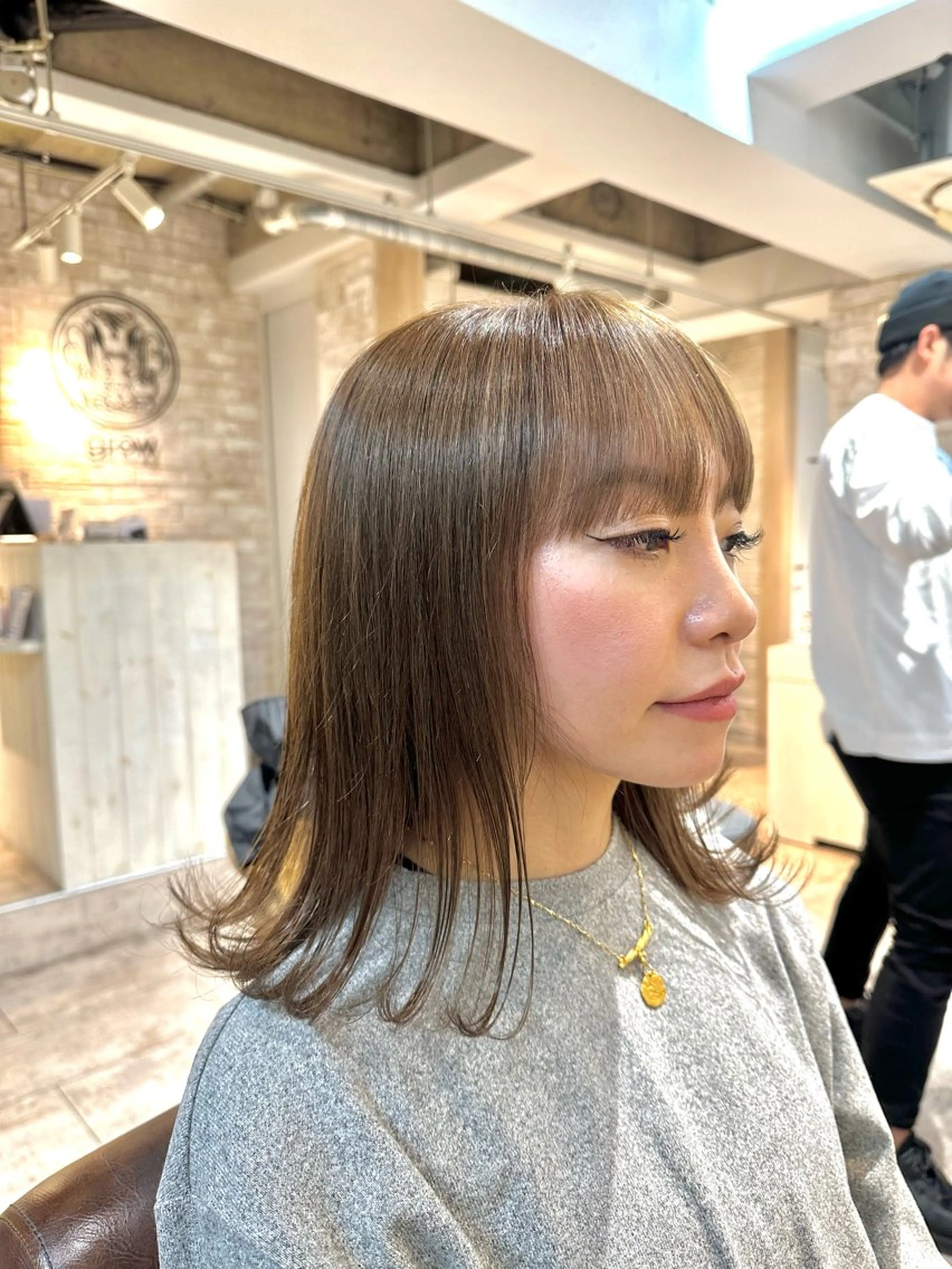 ミディアム ハイライト ヘアカラー 金子侑史 /縮毛矯正の人のヘアスタイル