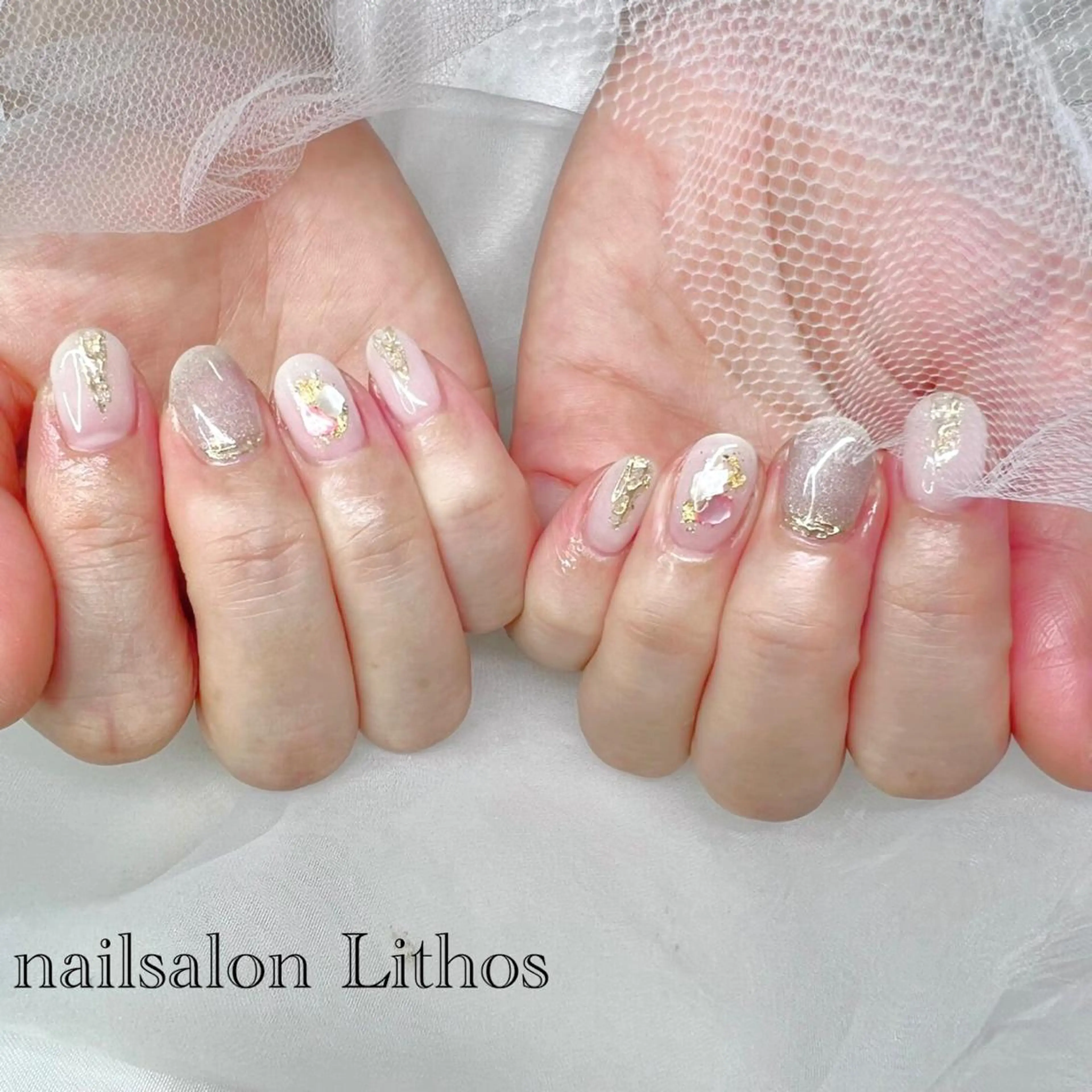 ネイル ニュアンスネイル ピンク ハンドネイル nailsalon Lithos所属・nailsalon Recontreのネイルデザイン