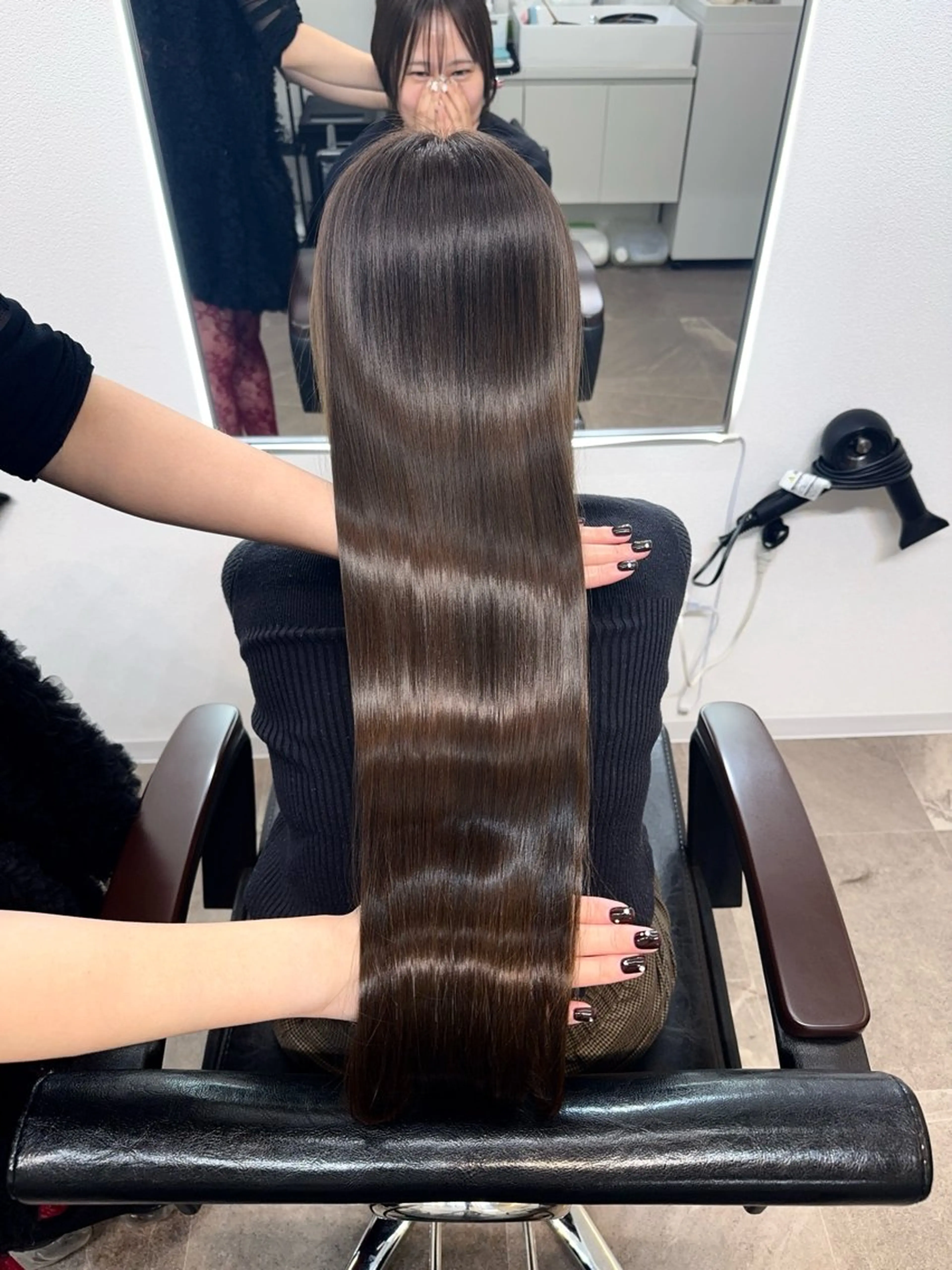 ロング カット ヘアカラー 縮毛矯正 トリートメント ヘアセット AOl所属・🫧艶髪🪽 Karinのヘアスタイル