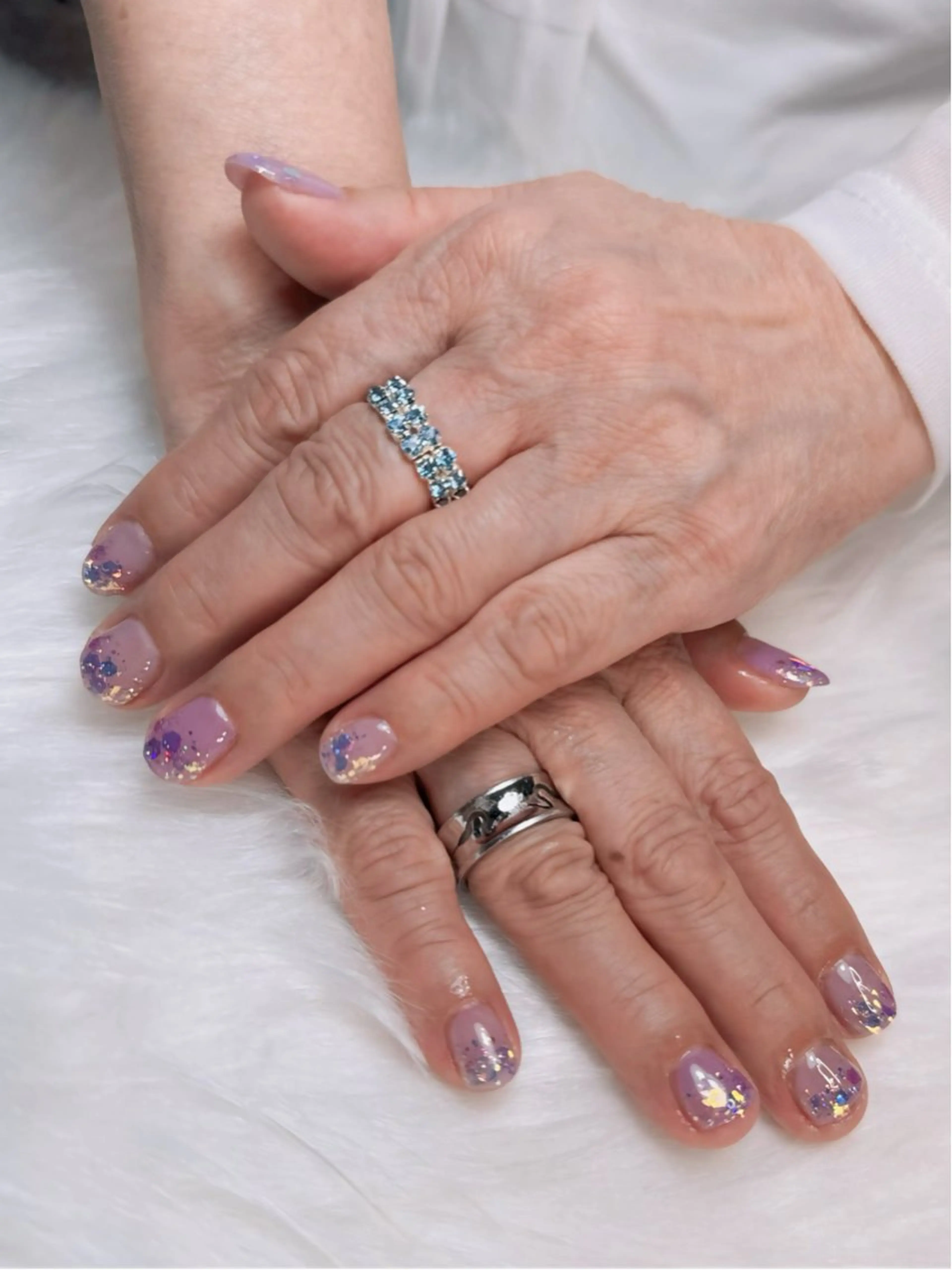 ネイル ラメ(グリッター) ワンカラーネイル nail sideraのネイルデザイン