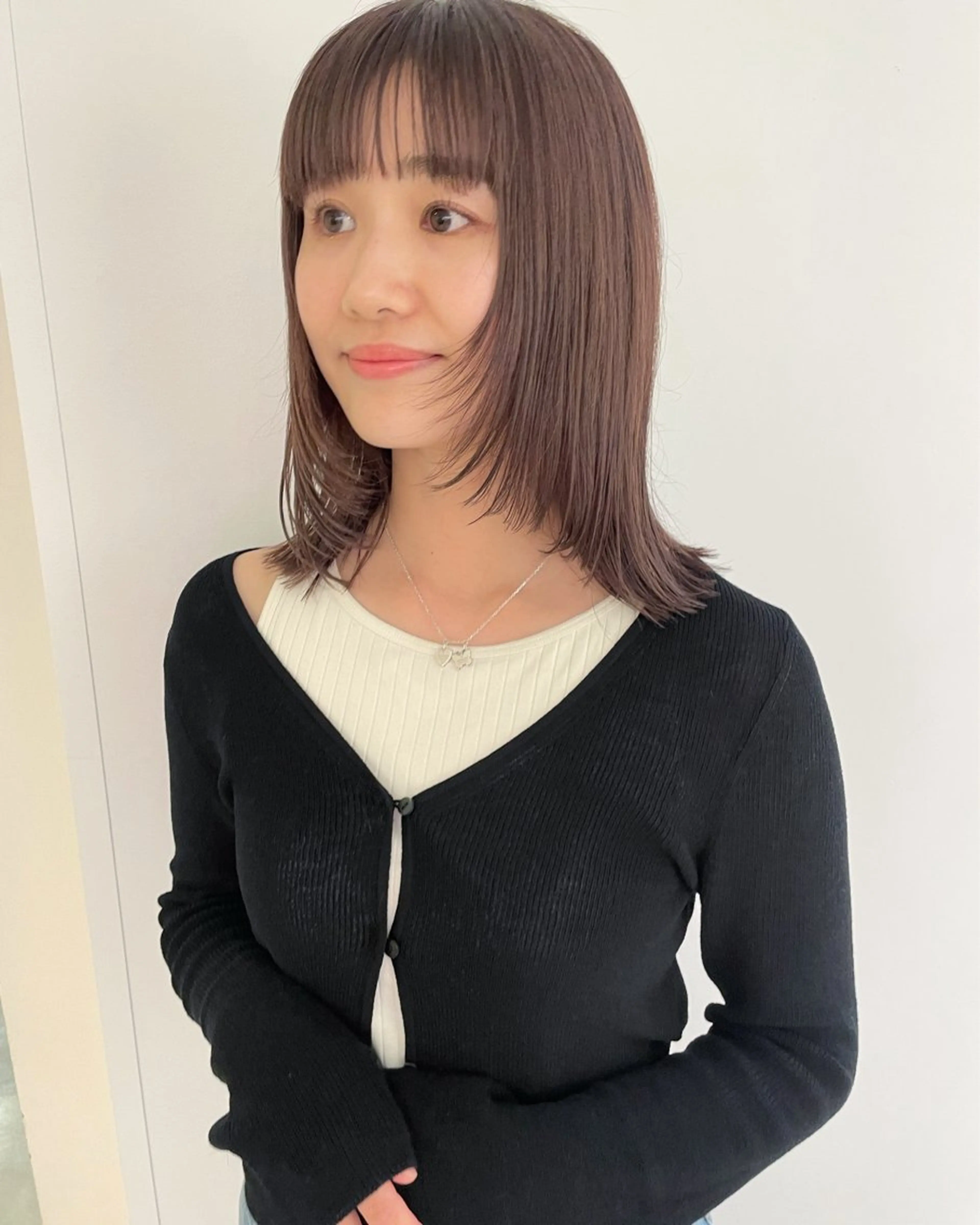 ミディアム カラー カット ヘアカラー iet.所属・ウルフ/ボブ/耳ツボ ジュエリー◎ricoのヘアスタイル