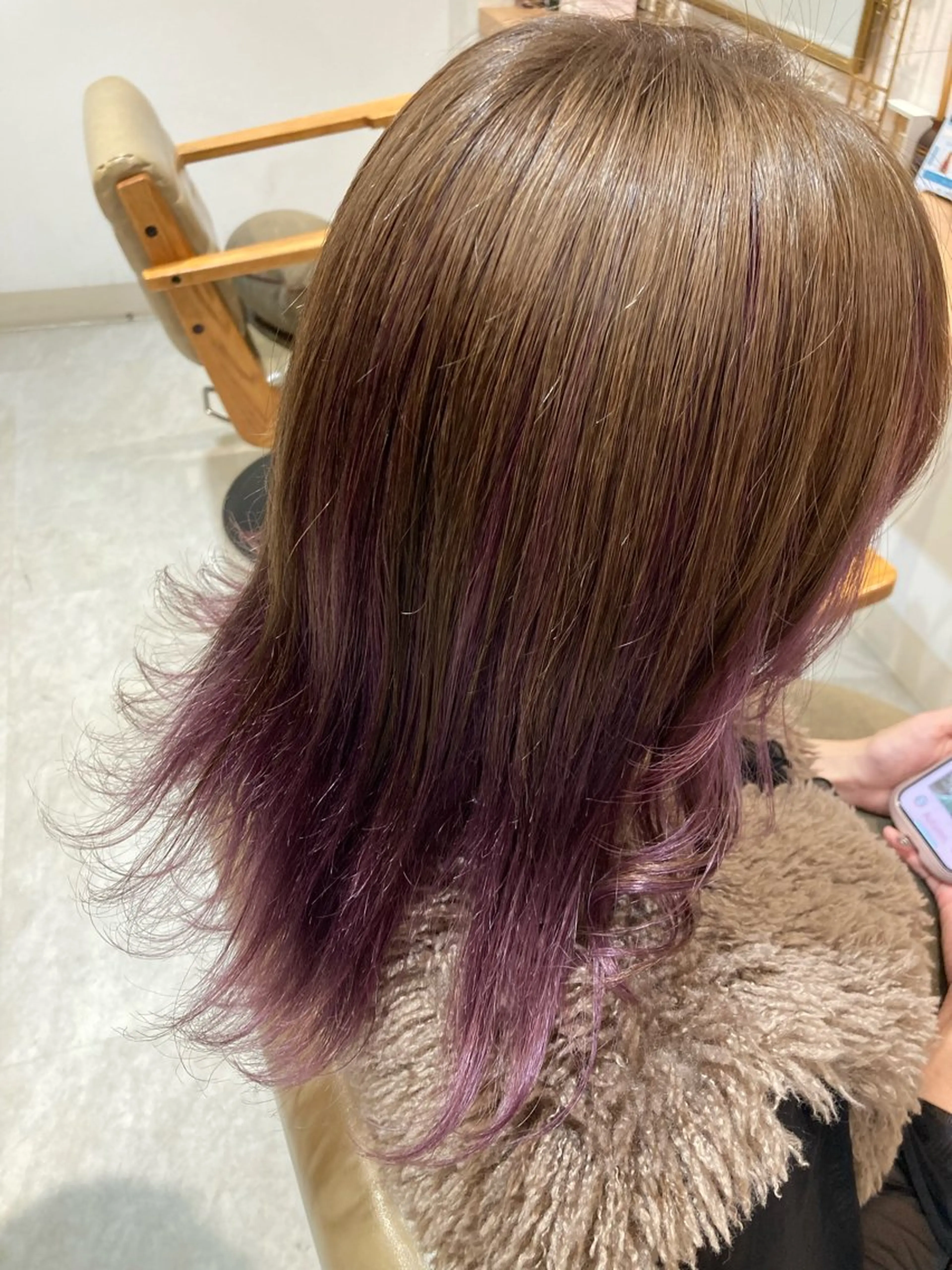 セミロング ヘアカラー 艶カラー4400 まいのヘアスタイル