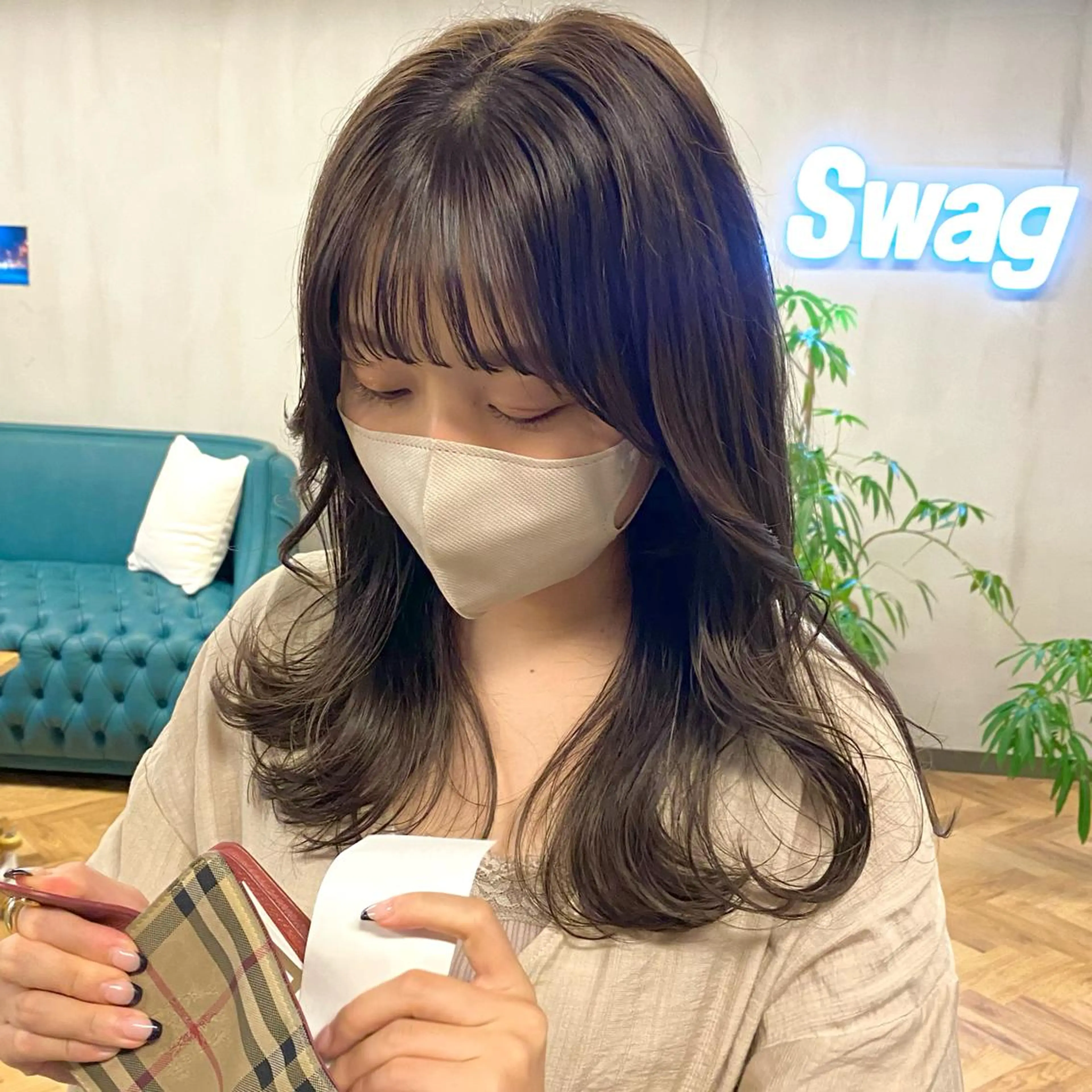 ロング カラー パーマ ヘアアレンジ メンズ キッズ ネイル マツエク・マツパ EMANON梅田店所属・前川 朋香のヘアスタイル