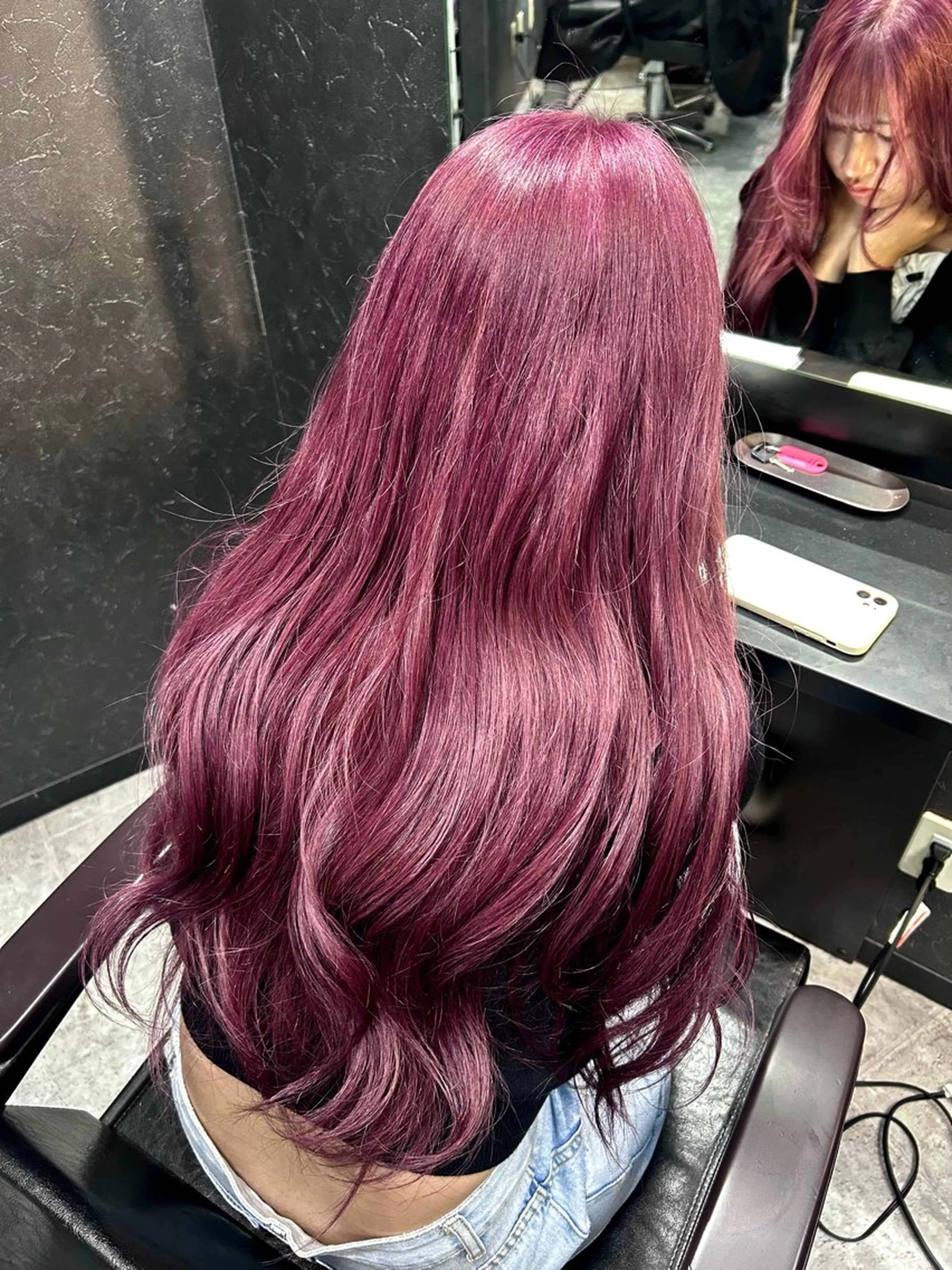 ロング カラー ヘアカラー トリートメント 💎透明感カラー💎 bAteAu あまねのヘアスタイル