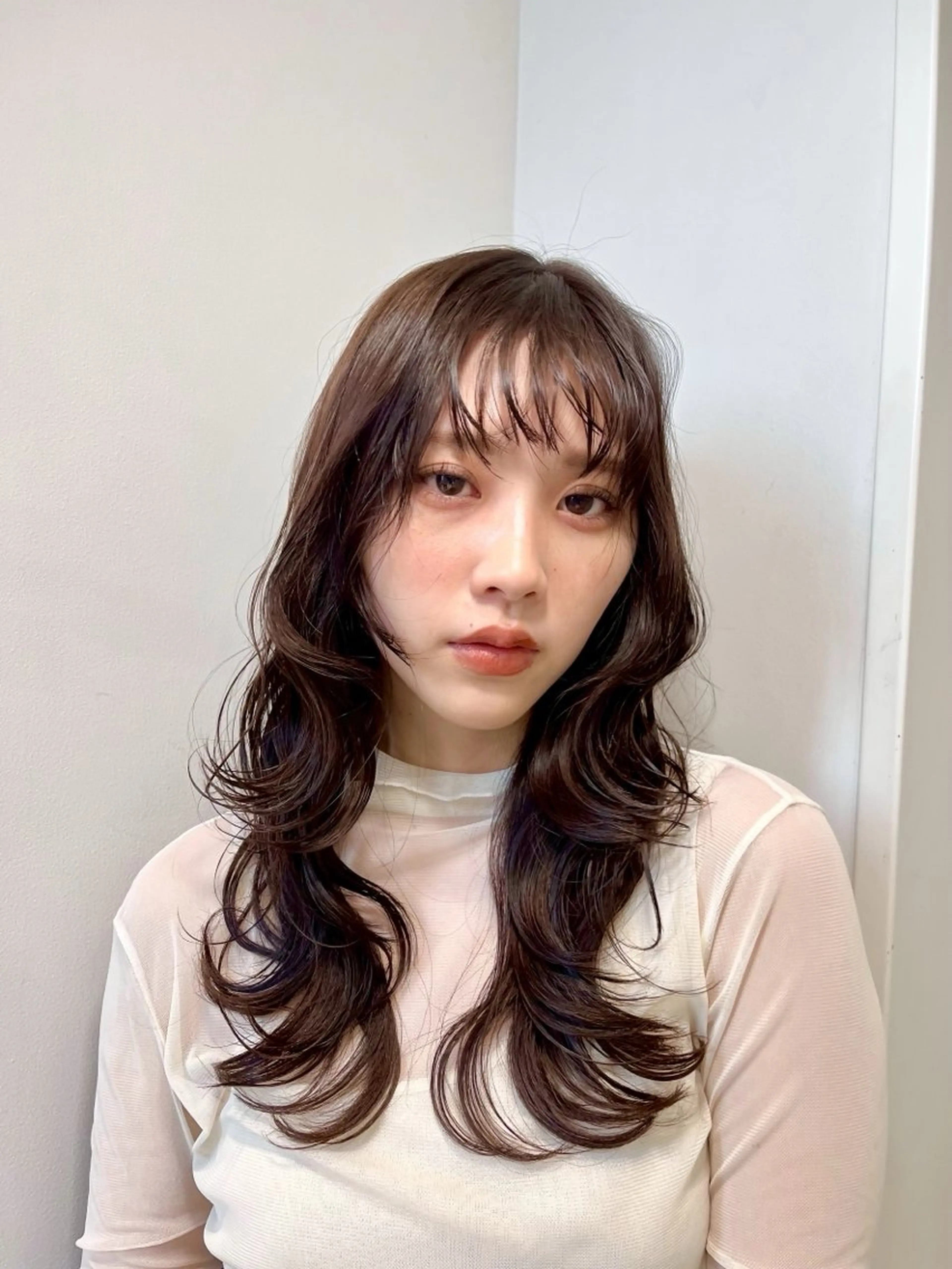 ロング 顔まわりレイヤー レイヤーカット 無料カットモデル募集 /　 Juanのヘアスタイル