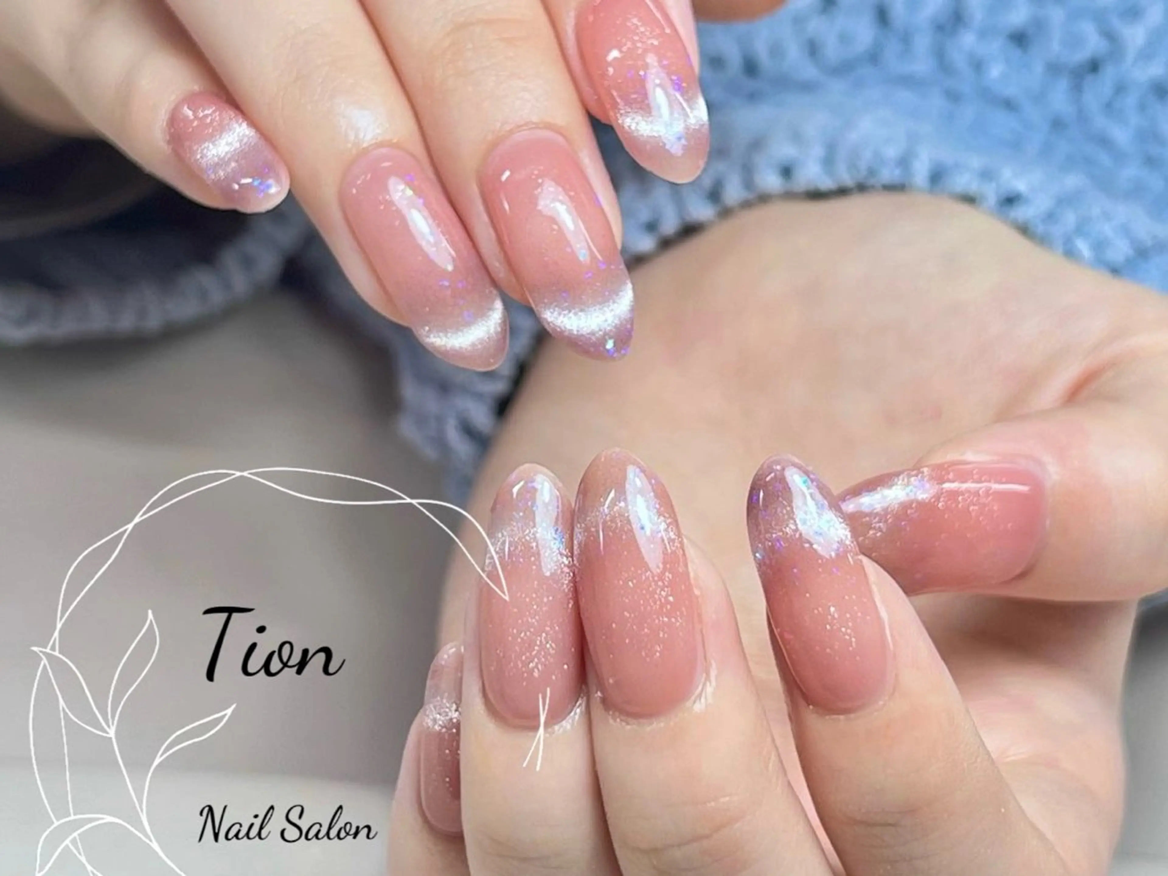 ネイル チークネイル 長さ出し フットネイル フレンチネイル ジェルネイル Nailsalon Tion武蔵小杉店のネイルデザイン