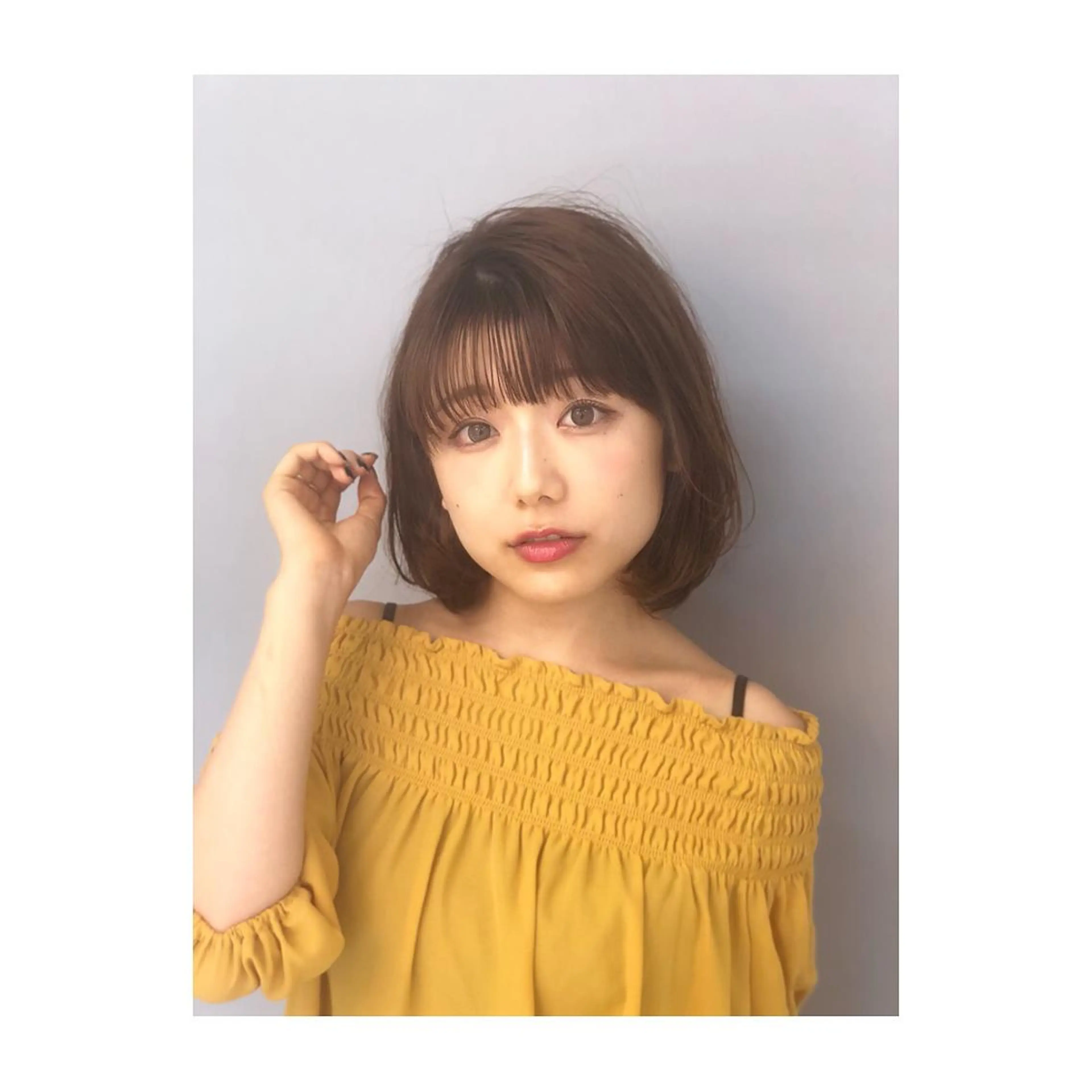 ミディアム ボブ 松戸　レイヤーカット 野口　康太郎のヘアスタイル