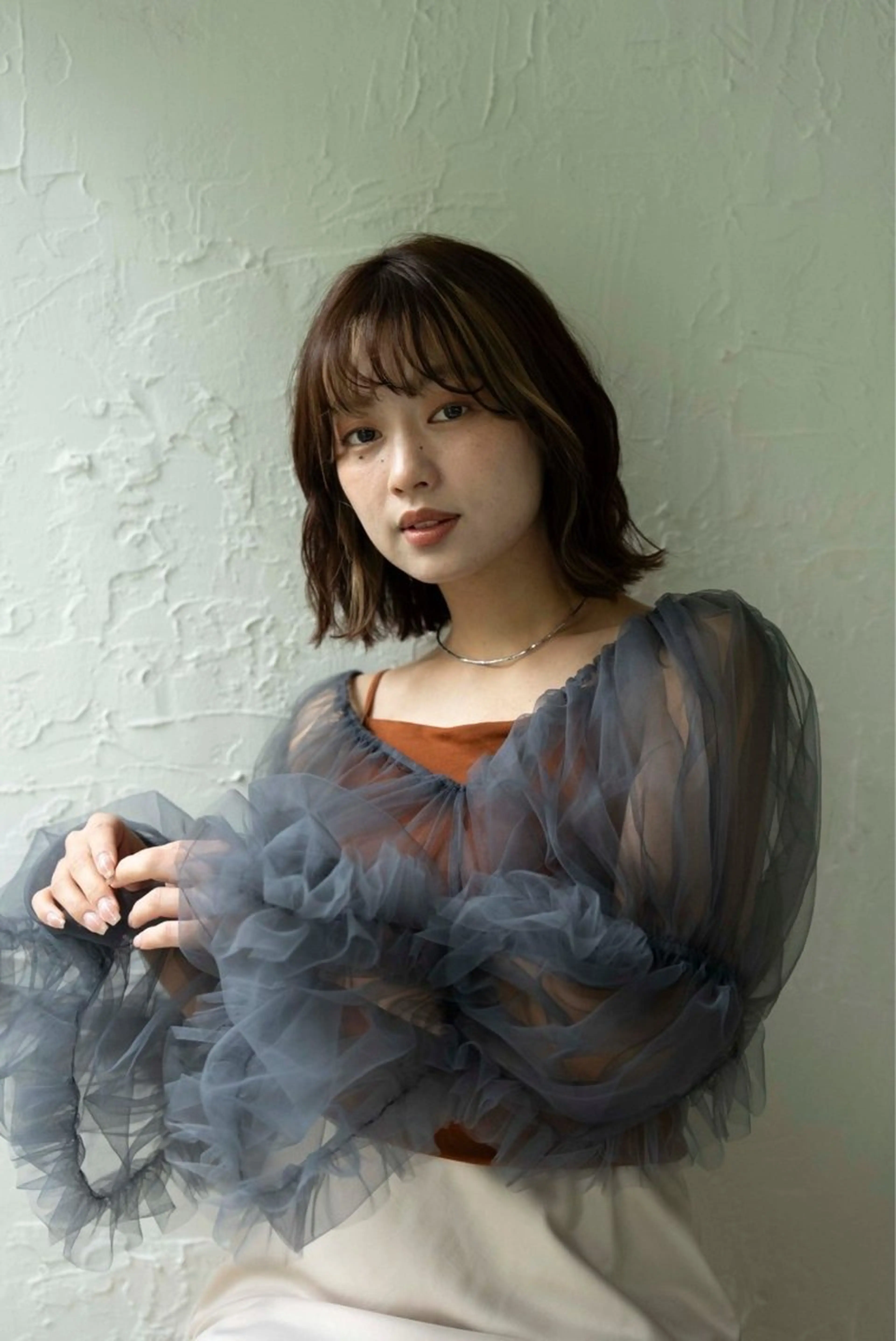ミディアム カット ヘアカラー トリートメント ヘッドスパ putri店長 和田鈴采のヘアスタイル