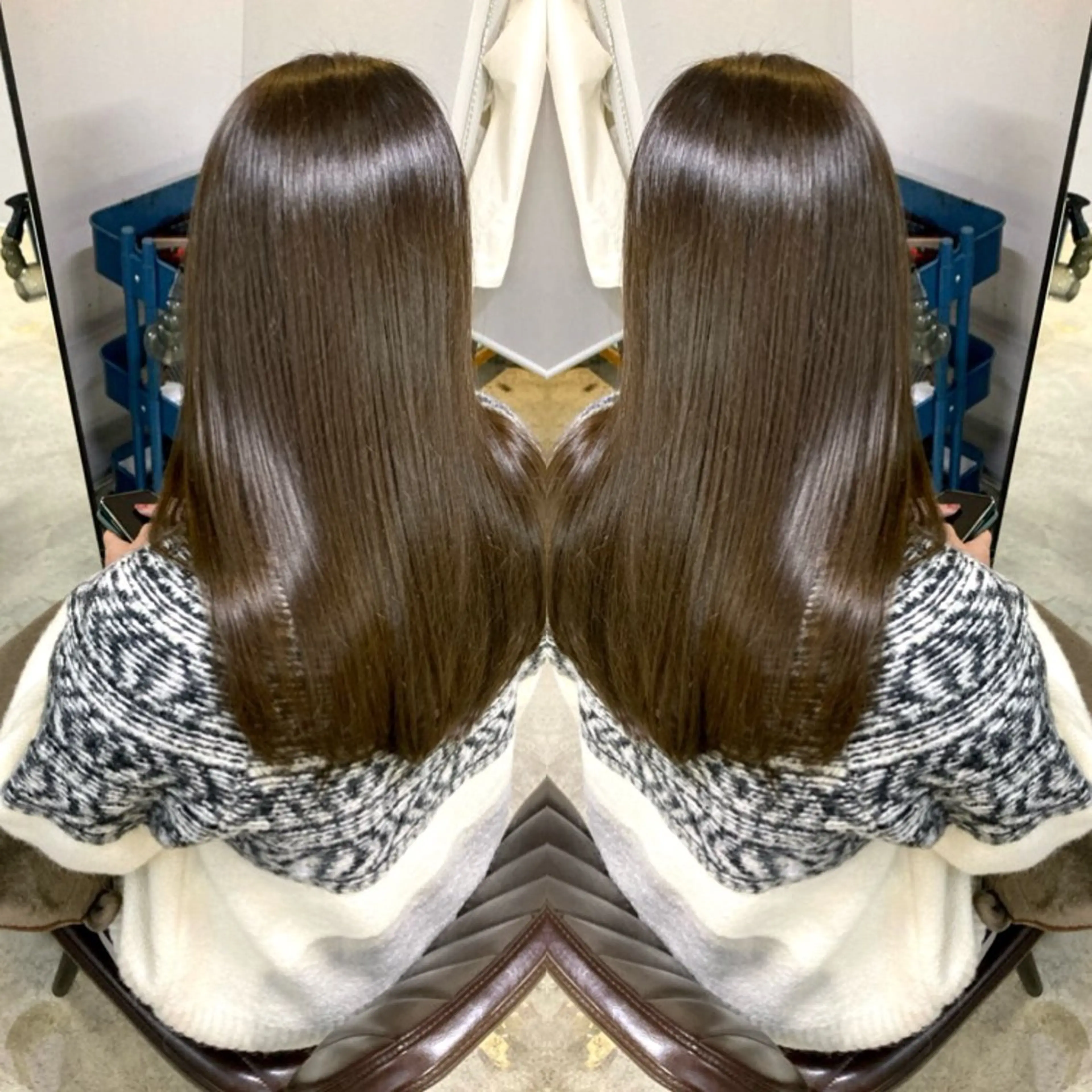 ミディアム 伸ばしかけ 髪質改善 縮毛矯正 トリートメント lok[ロク] 高田馬場のヘアスタイル