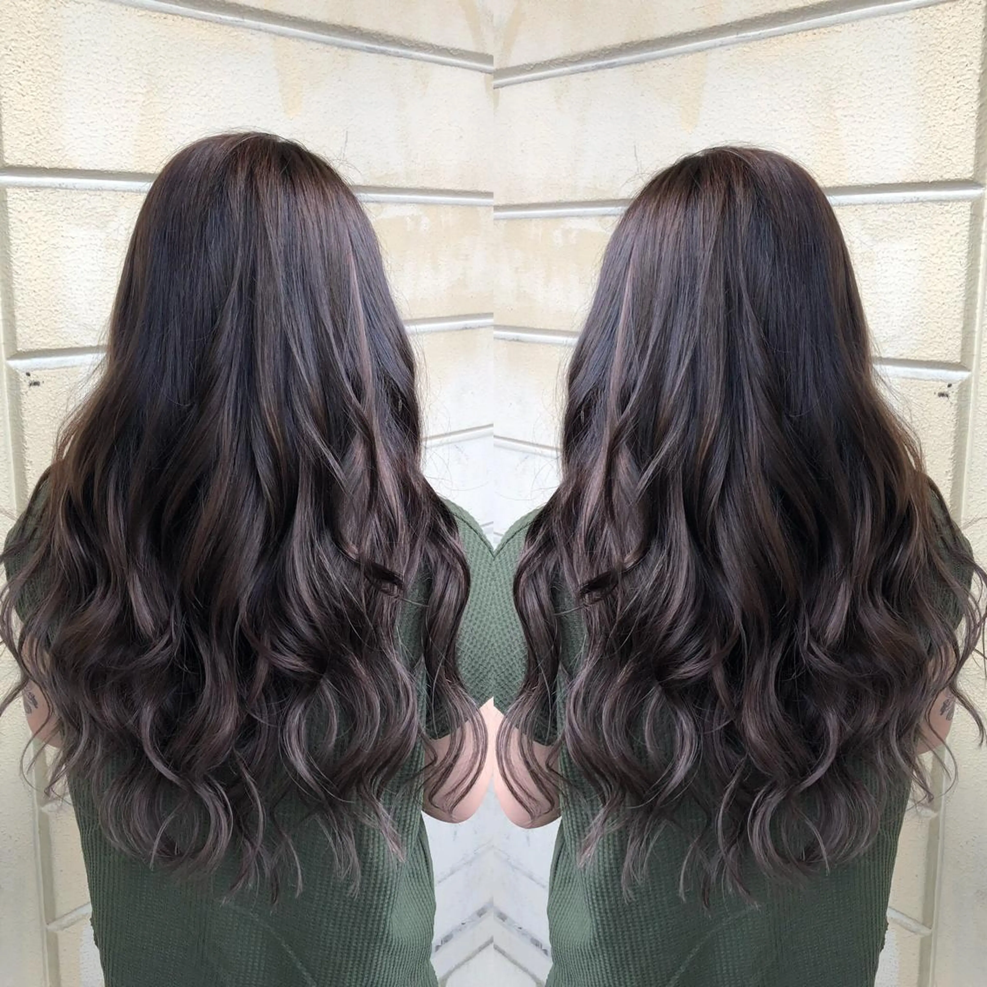 ロング カラー kr2s アメ村のヘアスタイル