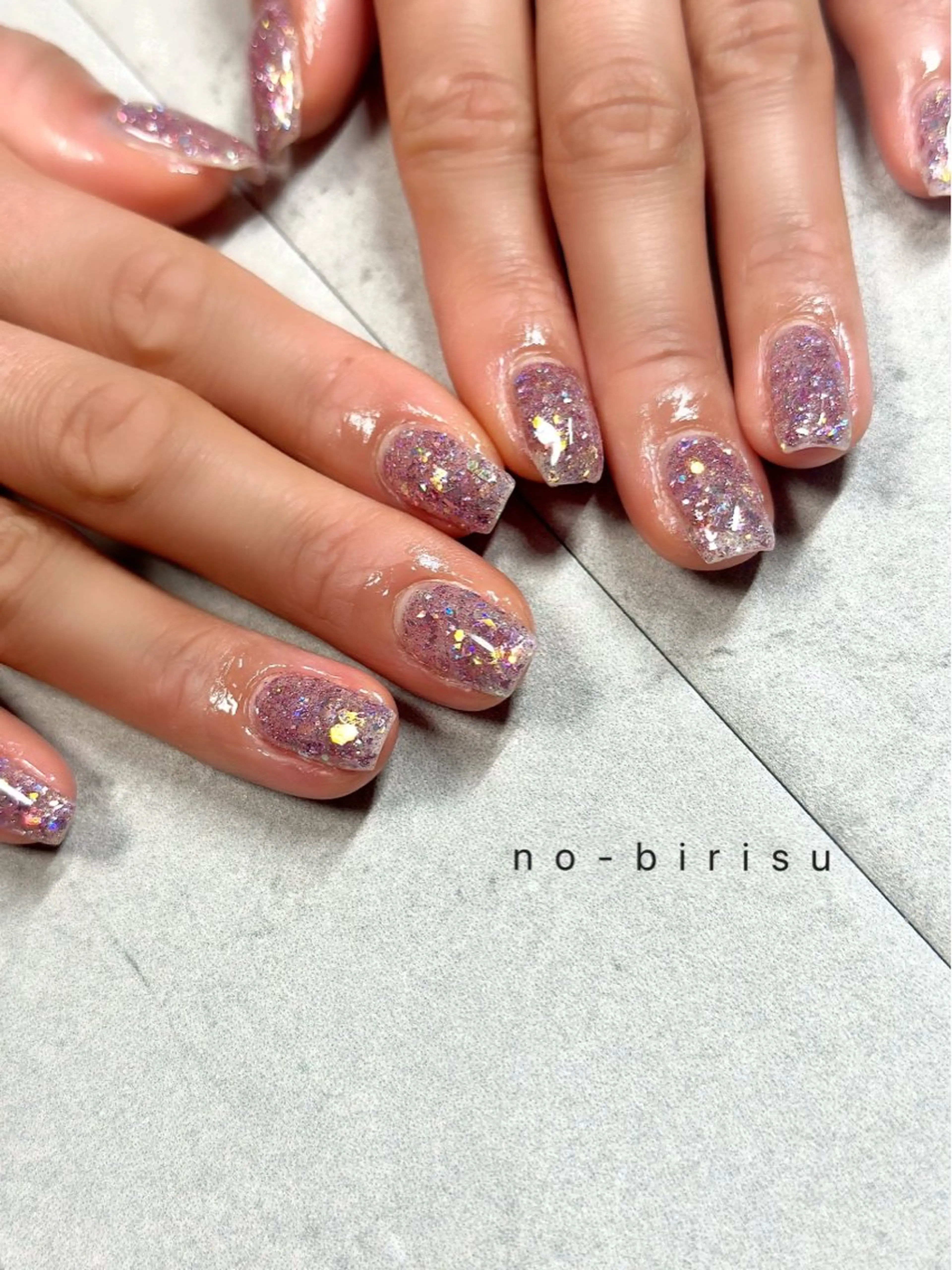 ネイル ラメ(グリッター) ハンドネイル no-birisu nailのネイルデザイン