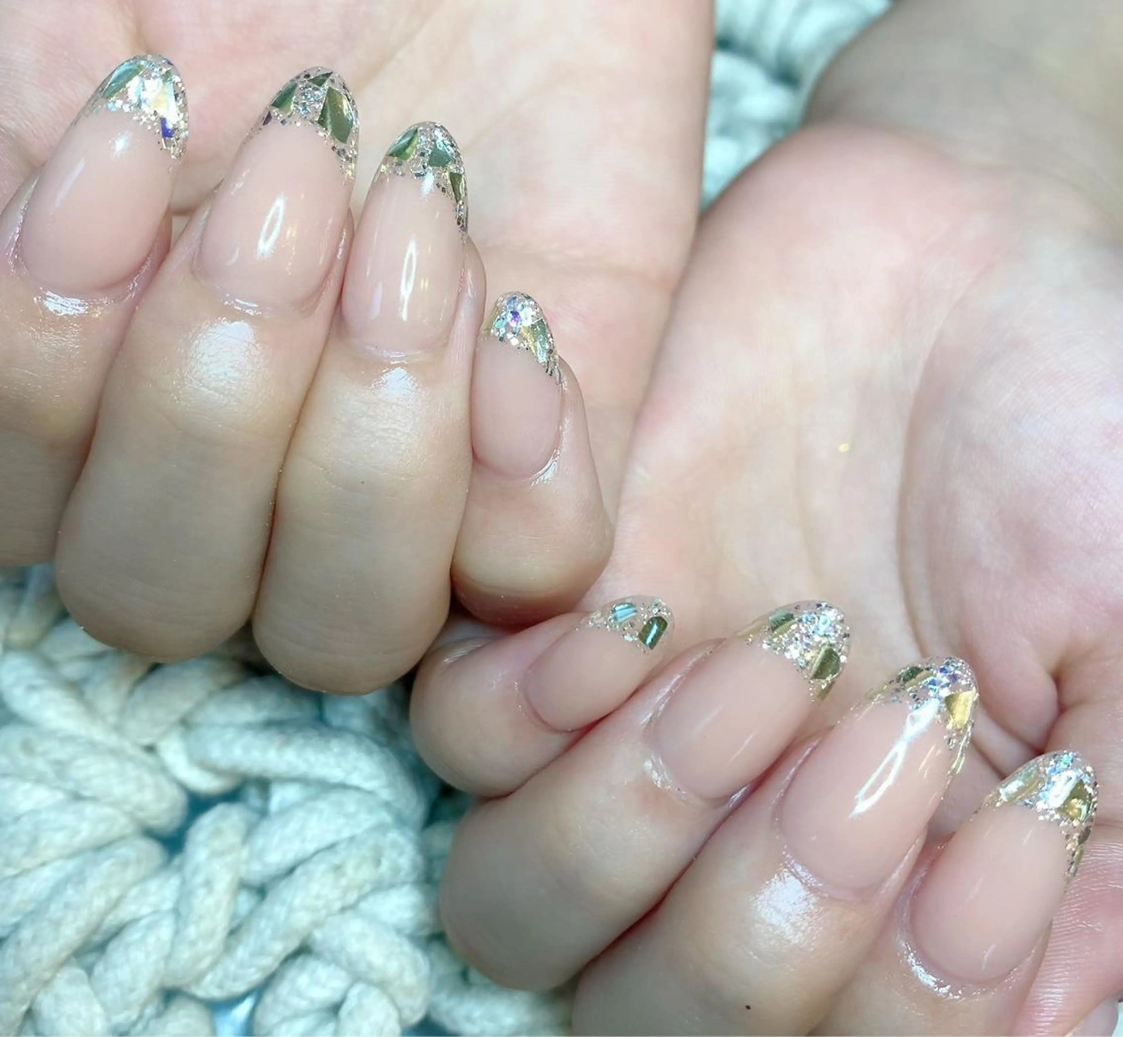 ネイル フレンチネイル ガラスフレンチ YUKI /stellavieのネイルデザイン