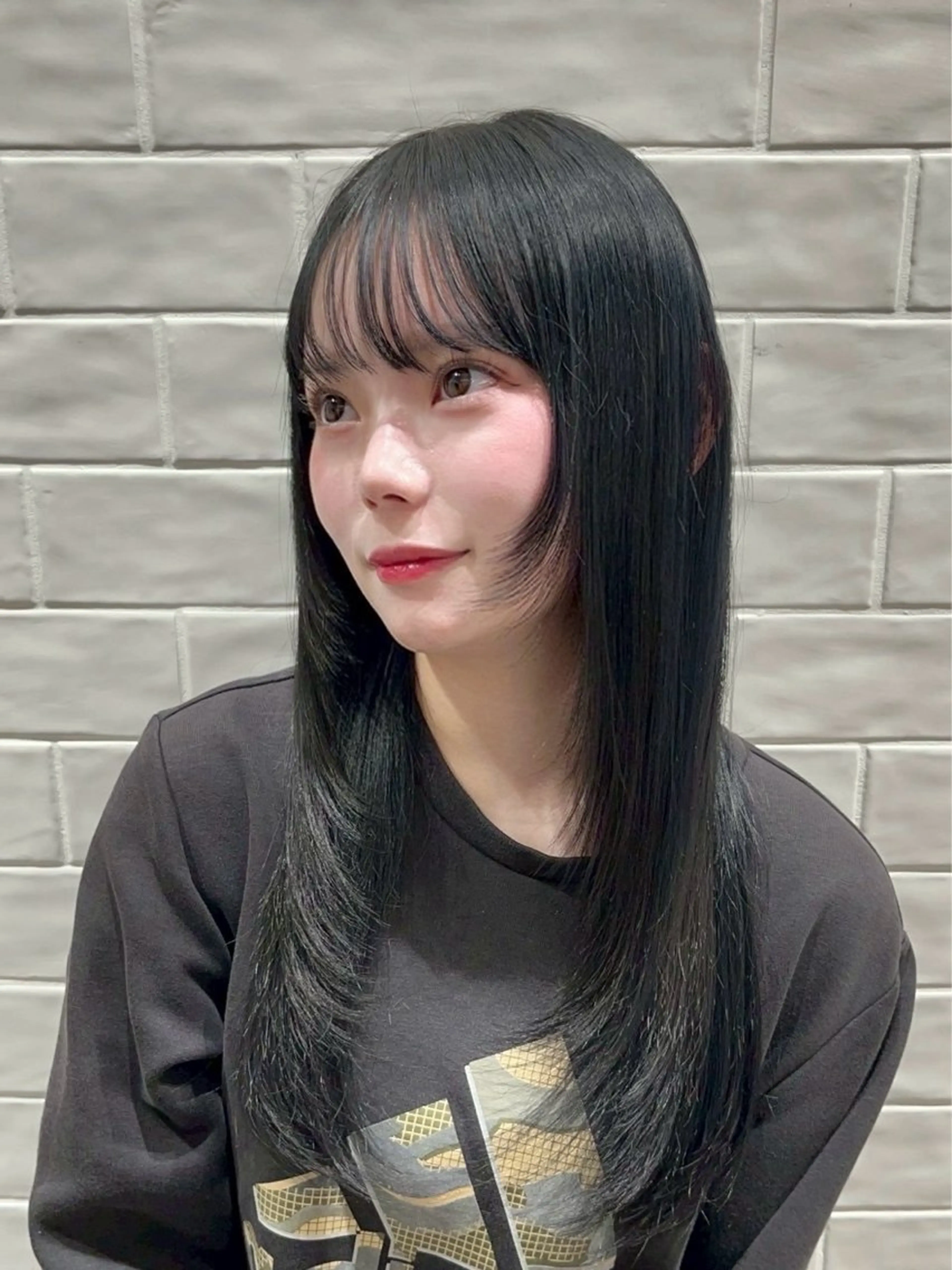 セミロング カラー ヘアアレンジ 透明感カラー stair：case 💟川部　陽子💟のヘアスタイル