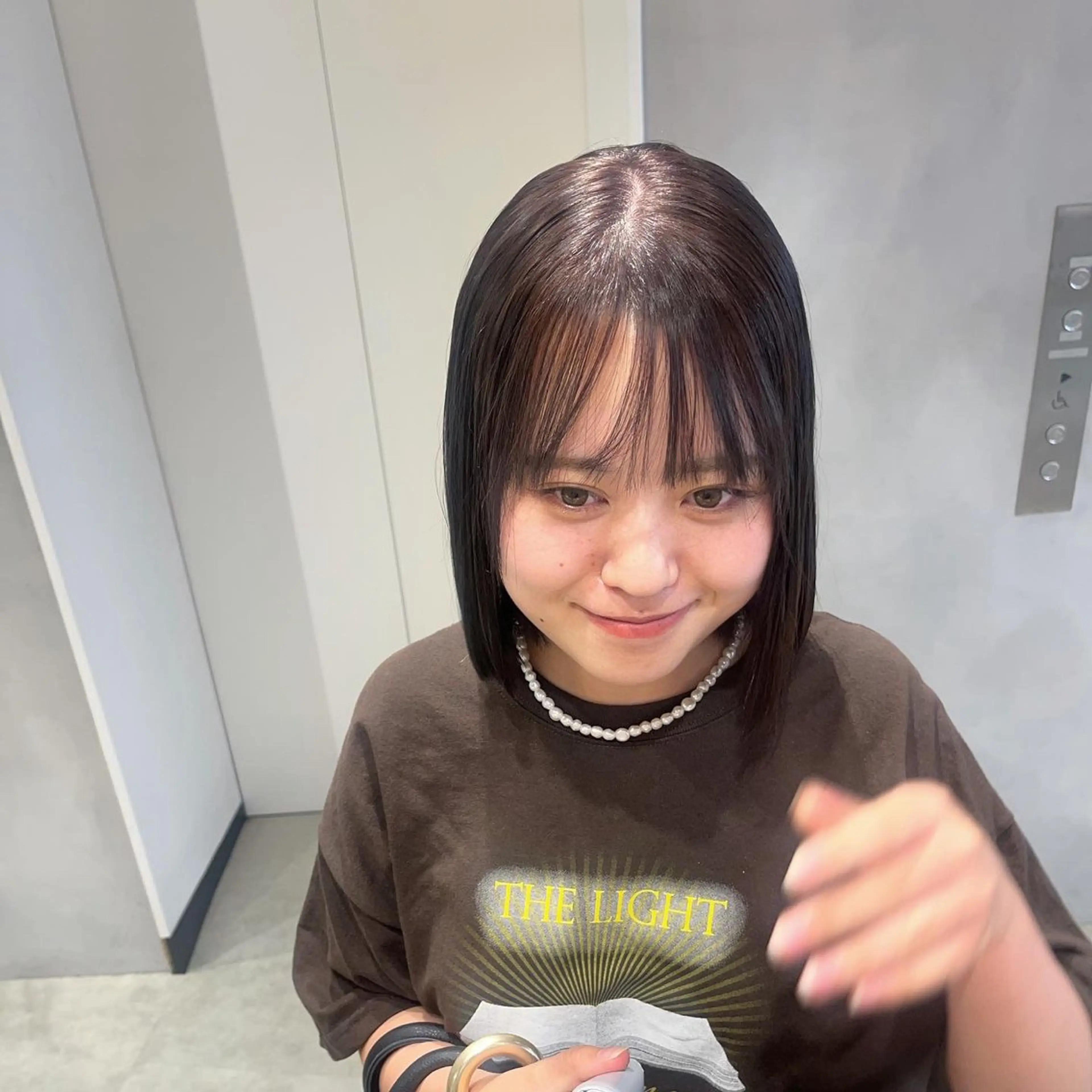 ショート ヘアカラー トリートメント ボブ/ベージュ/ パーマ🪿近森ゆいのヘアスタイル