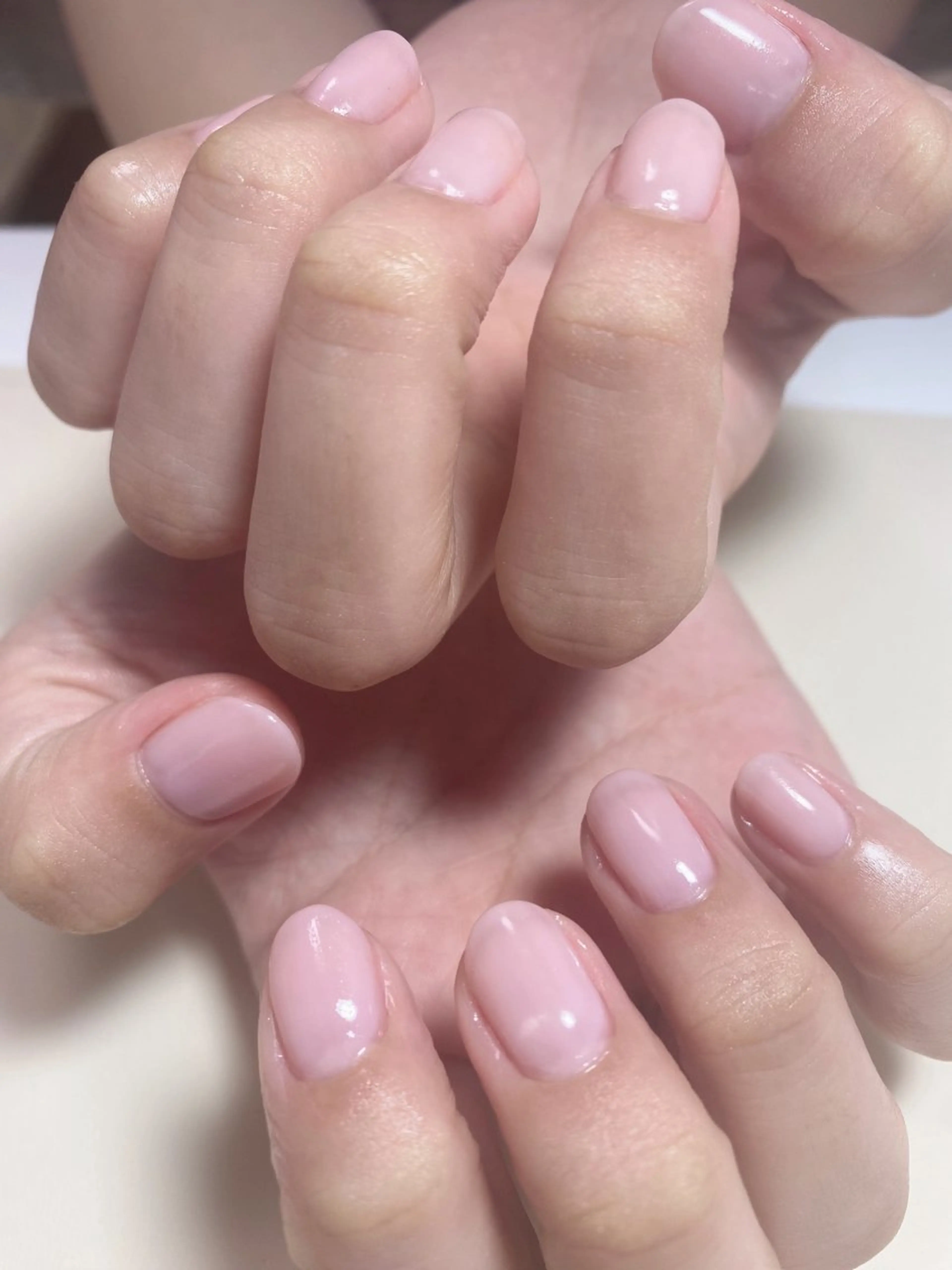 ネイル オフィスネイル ピンク ハンドネイル Nail Salon K 🧸美爪育成のネイルデザイン